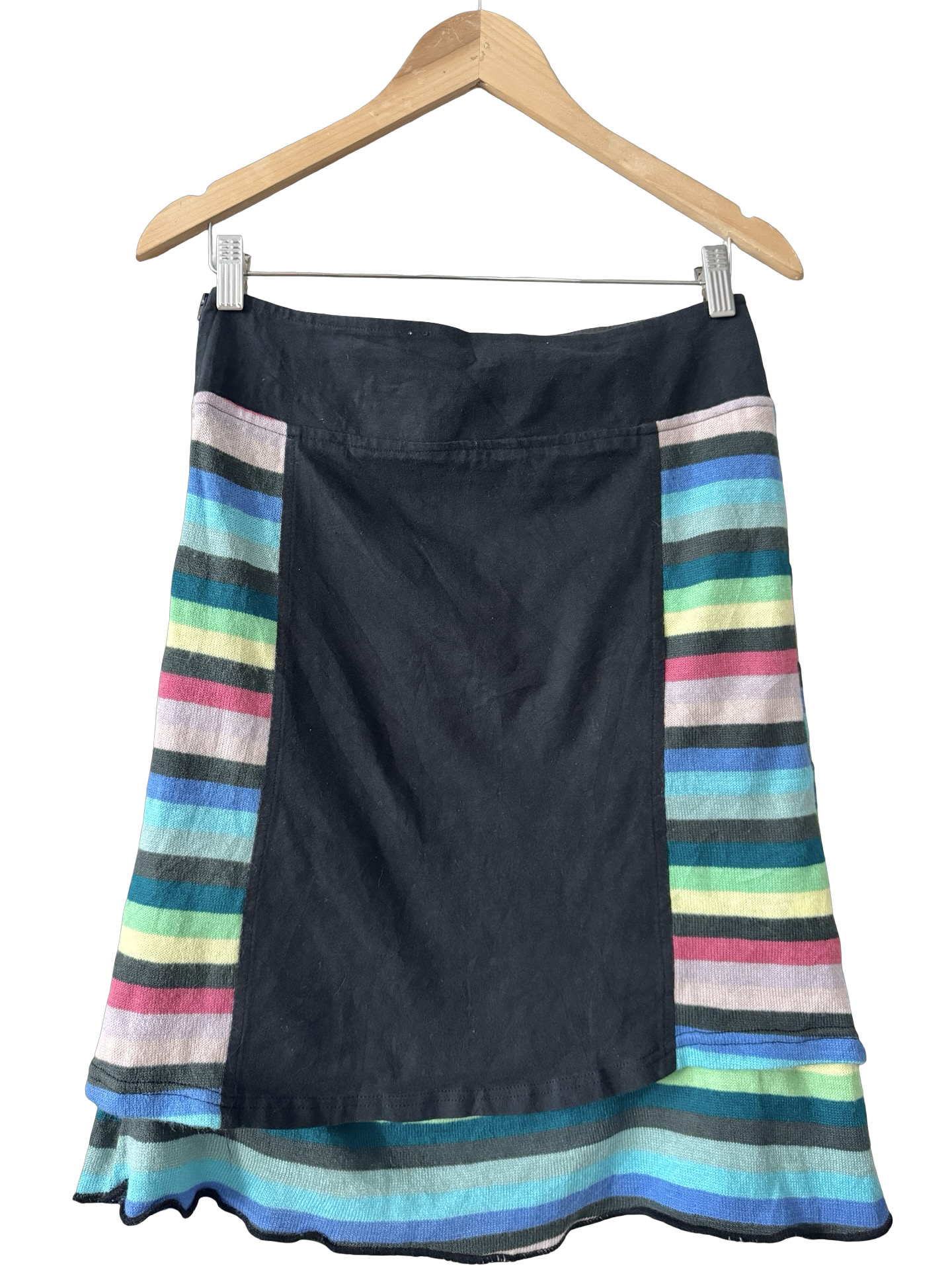 Vintage Y2K Indie Spanish Mixed Media Midi Skirt (S)