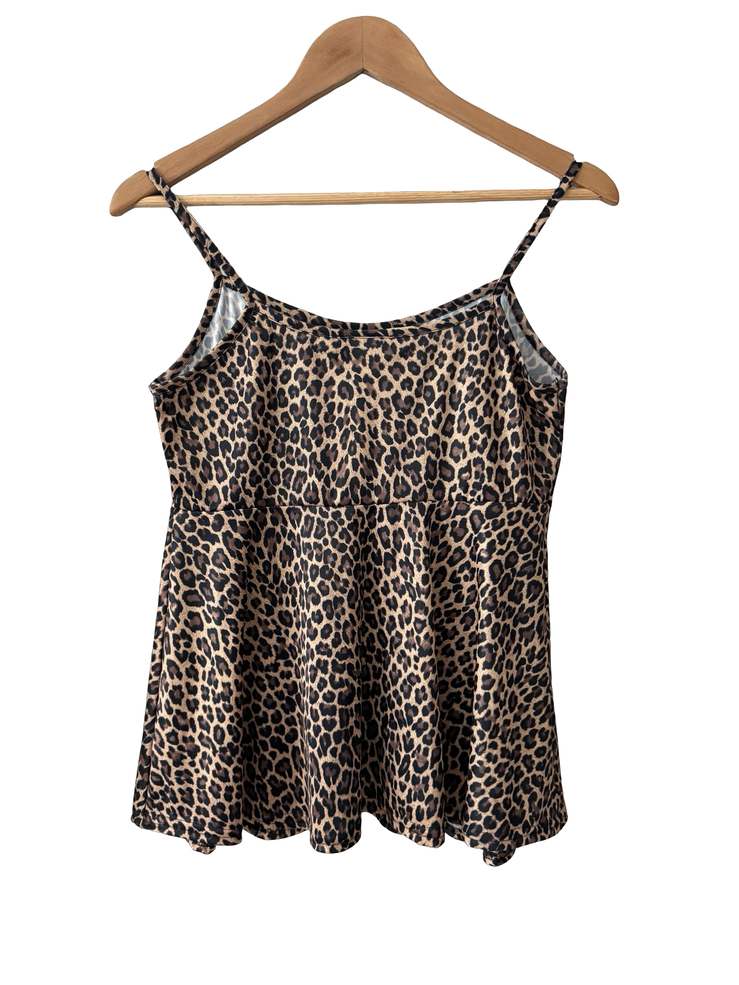 Vintage Y2K Wildcat Split Front Leopard Cami (M)