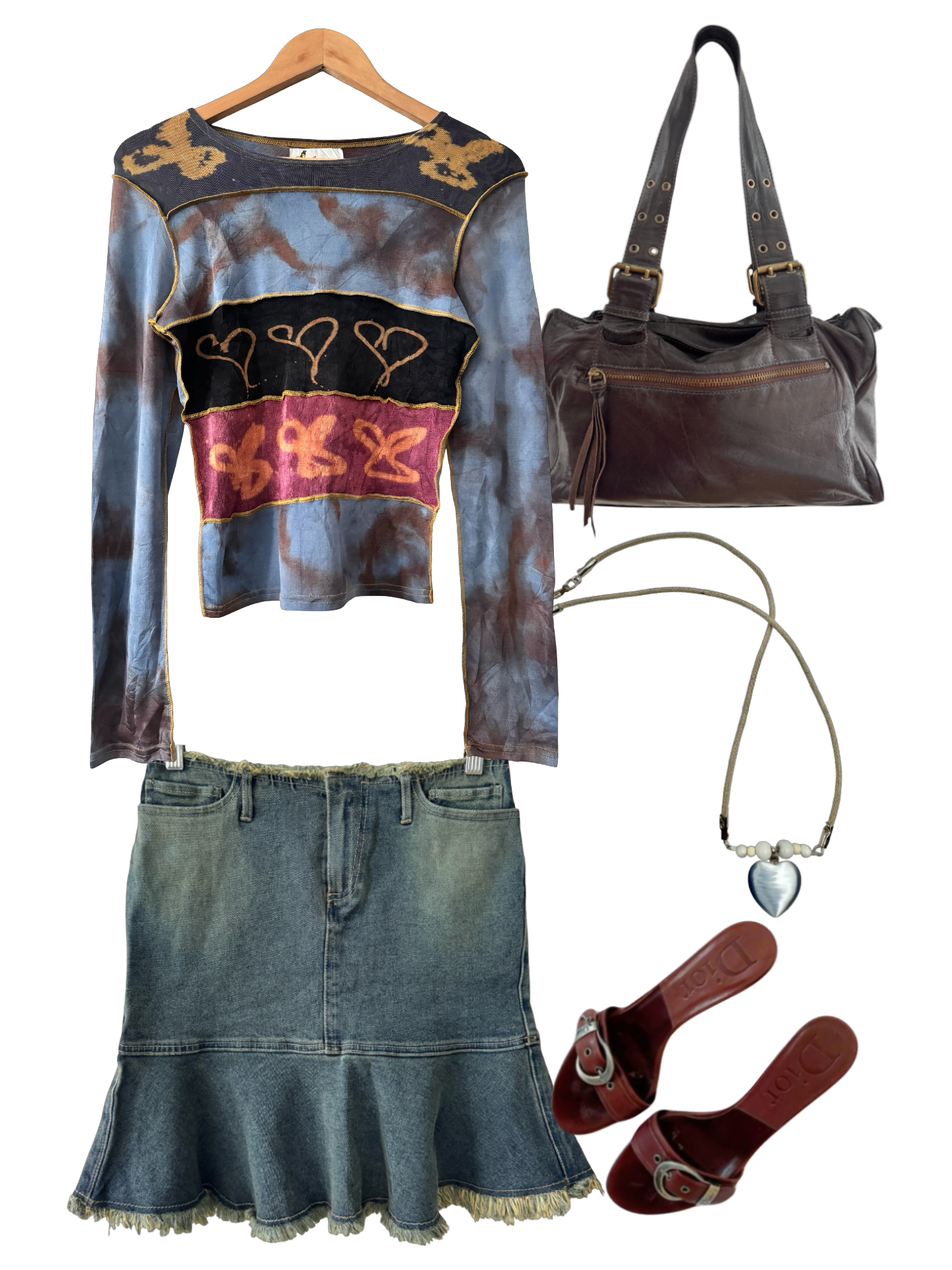 Vintage Y2K Artsy London Exposed Stitch Knit Top (M)