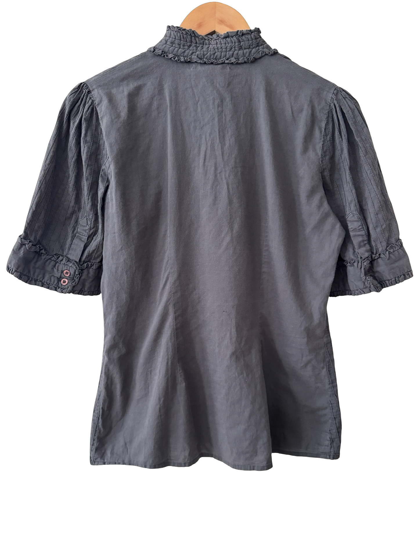 Vintage Charlotte Russe Charcoal Poet Blouse (L)