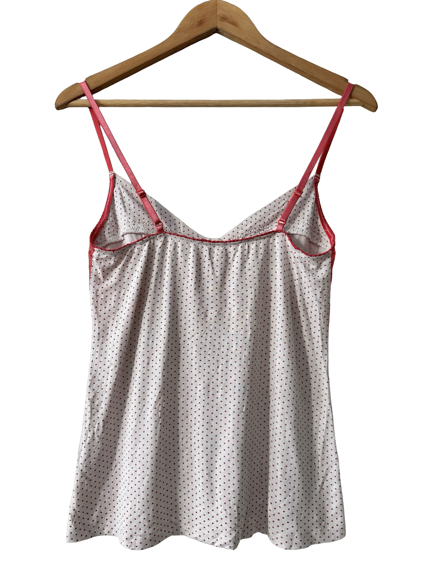 Vintage Y2K French Cherry Kiss Lace Camisole (M)