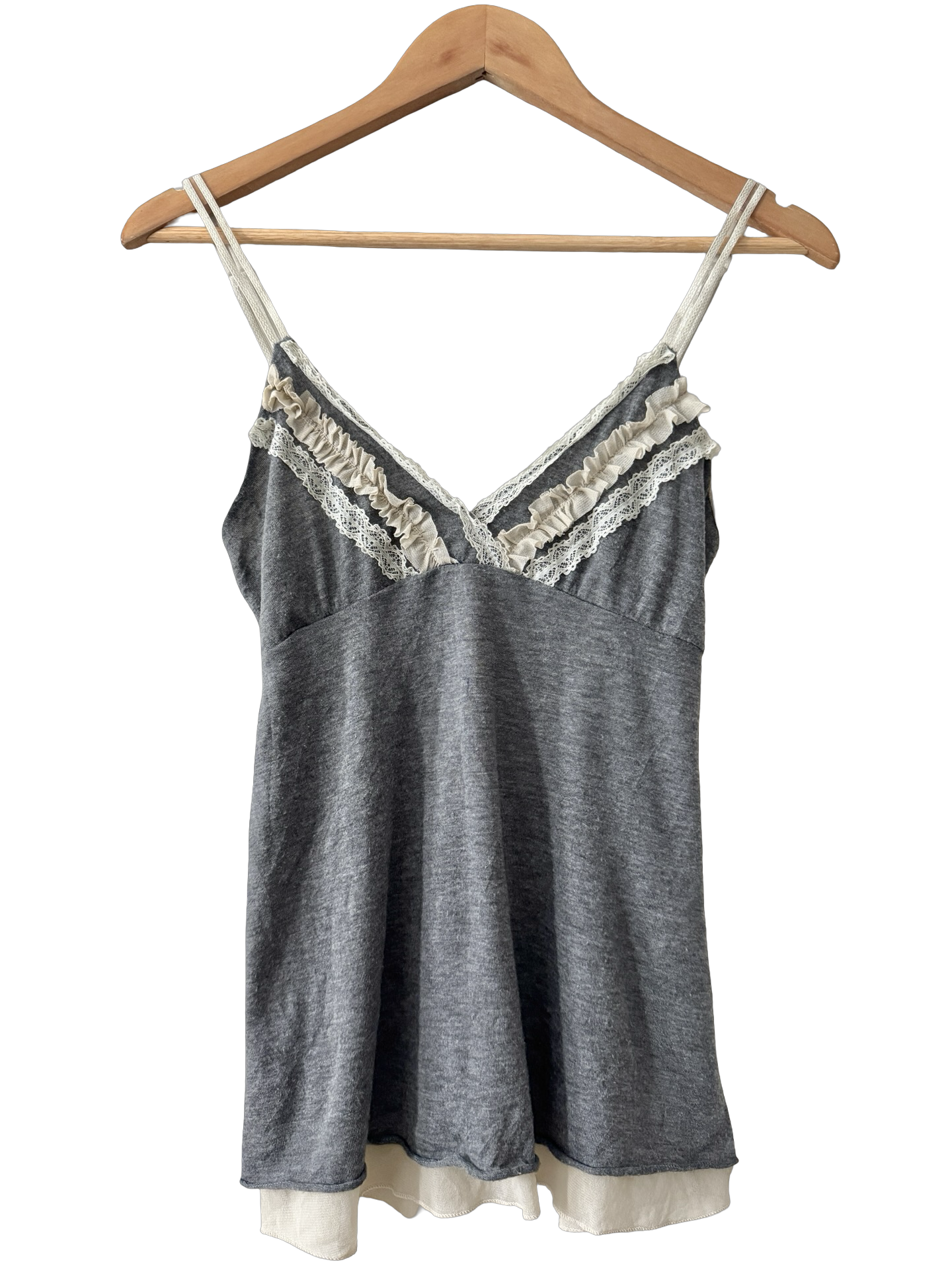 Vintage Y2K Heather Lace Layered Cami (S/M)
