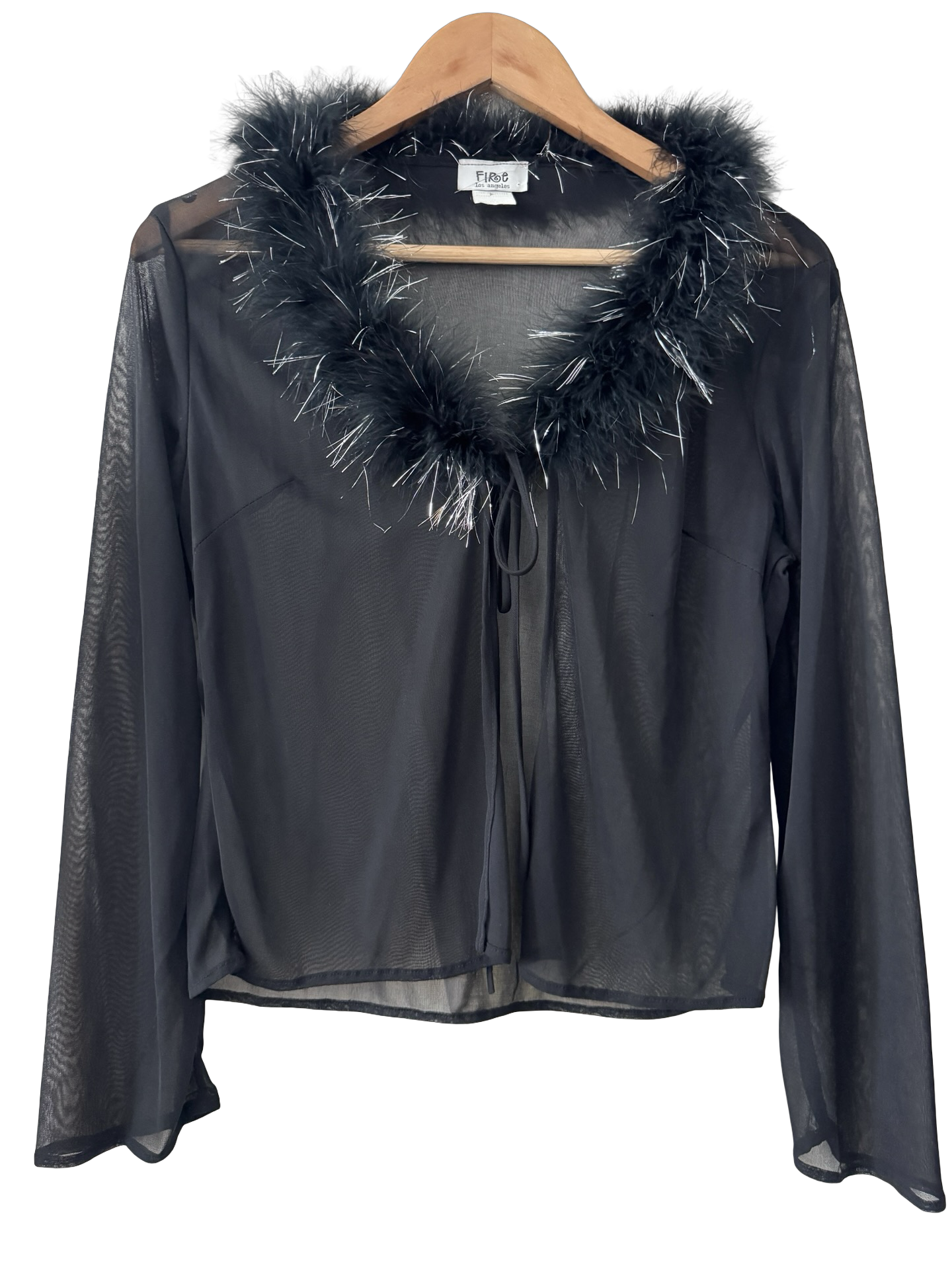 Vintage 90s Faux Real Trim Top (M)