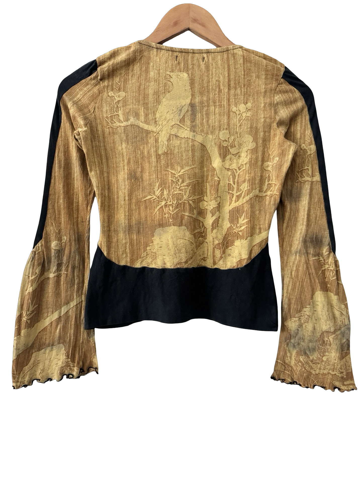 Vintage 90s Custo Barcelona Golden Hour Bell Sleeve Top (Medium)