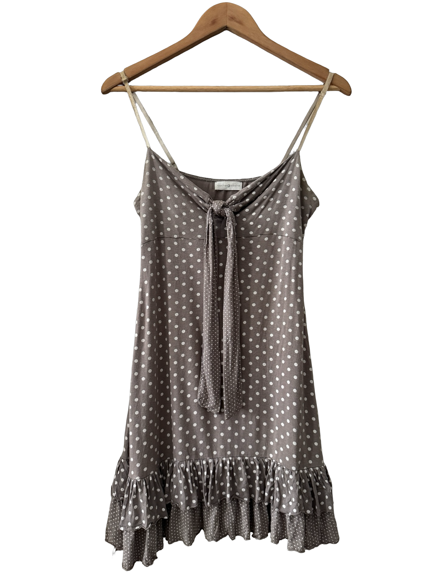 Vintage Y2K French Cache Cache Café au Lait Mini Dress (M)