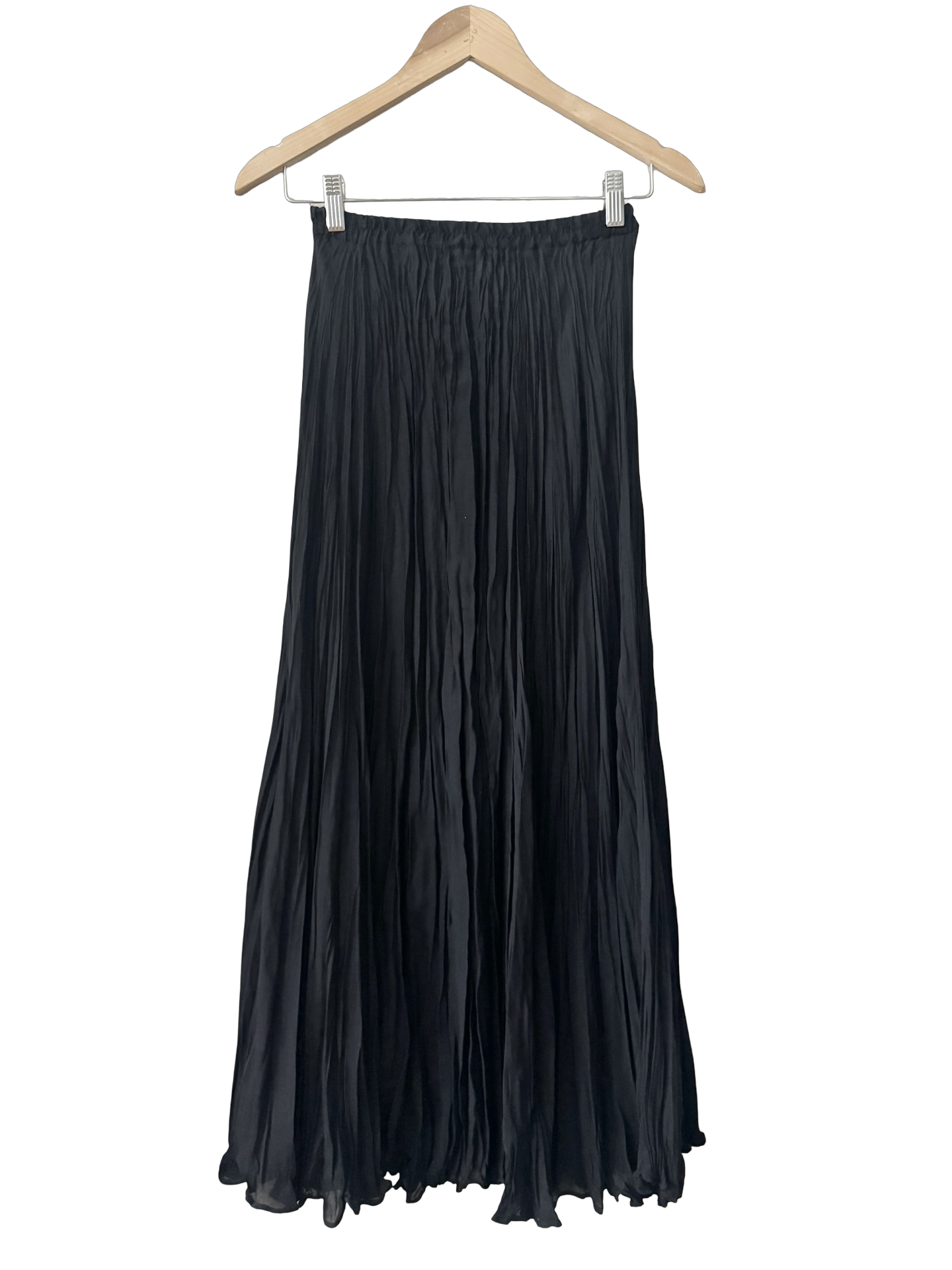 Vintage 90s Moda Crinkle Midi Skirt (XS)