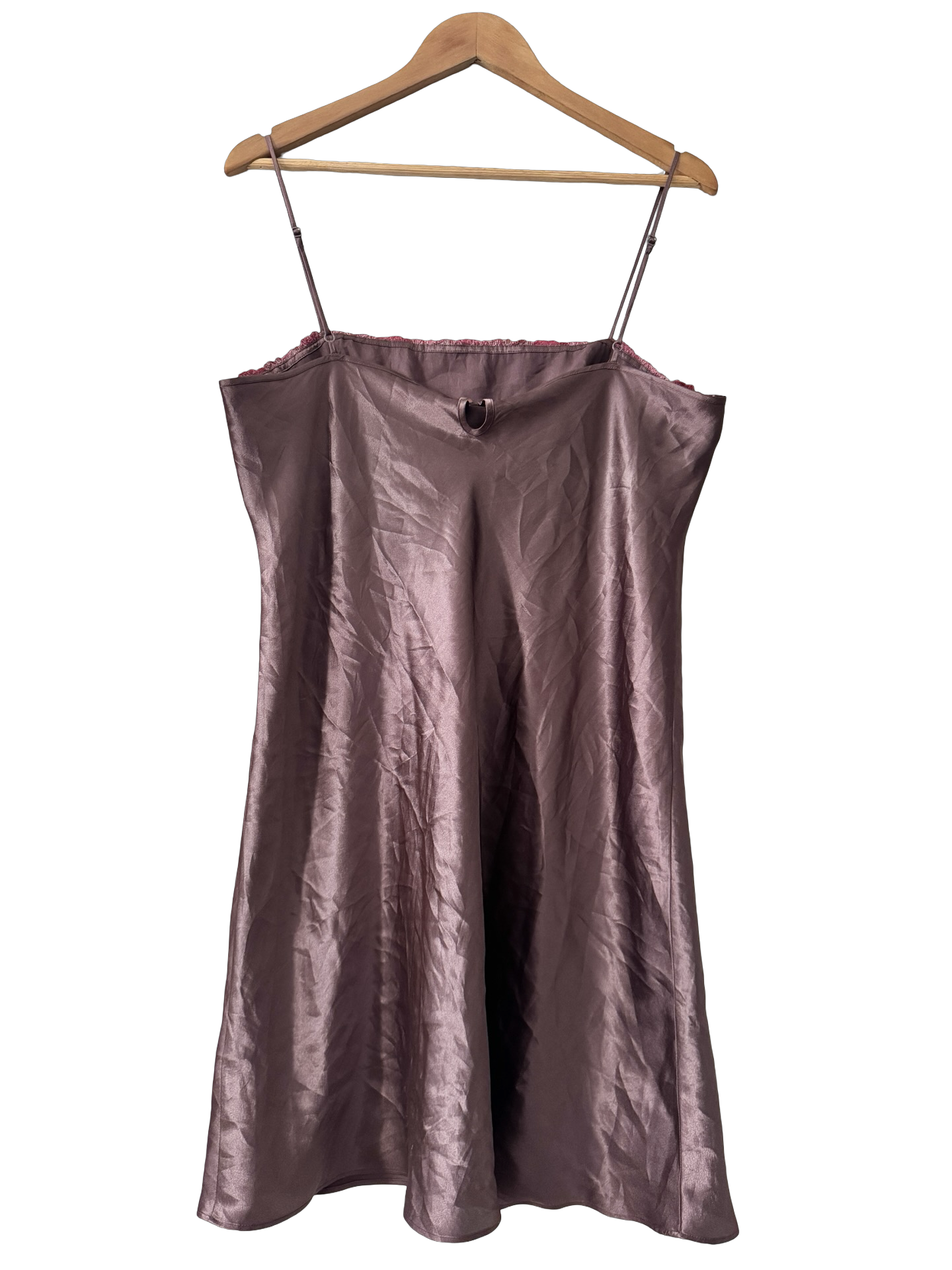 Vintage Y2K Mauve Rosette Boudoir Dress (L)