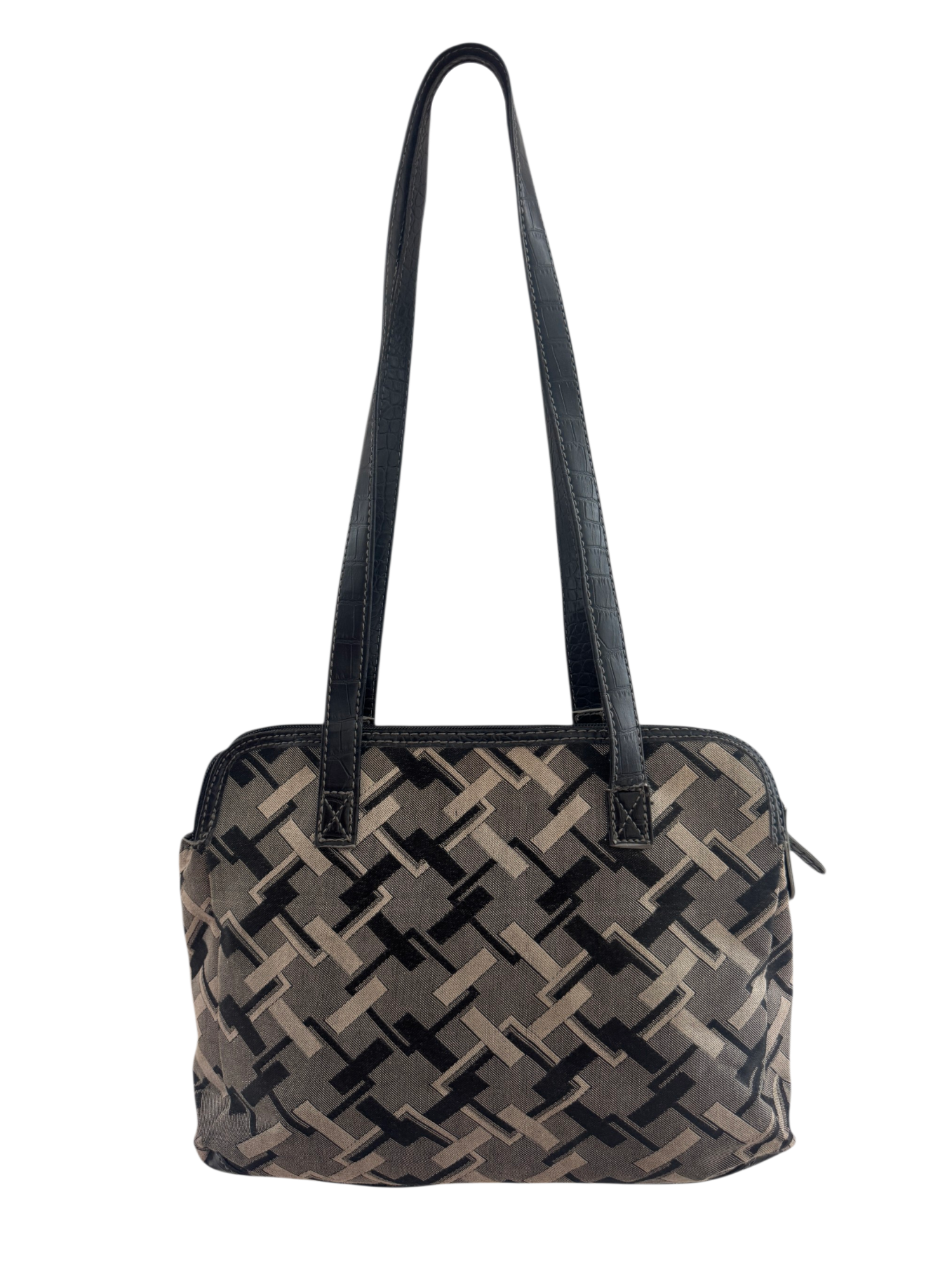 Vintage 90s  Minimal Structured Tote Bag