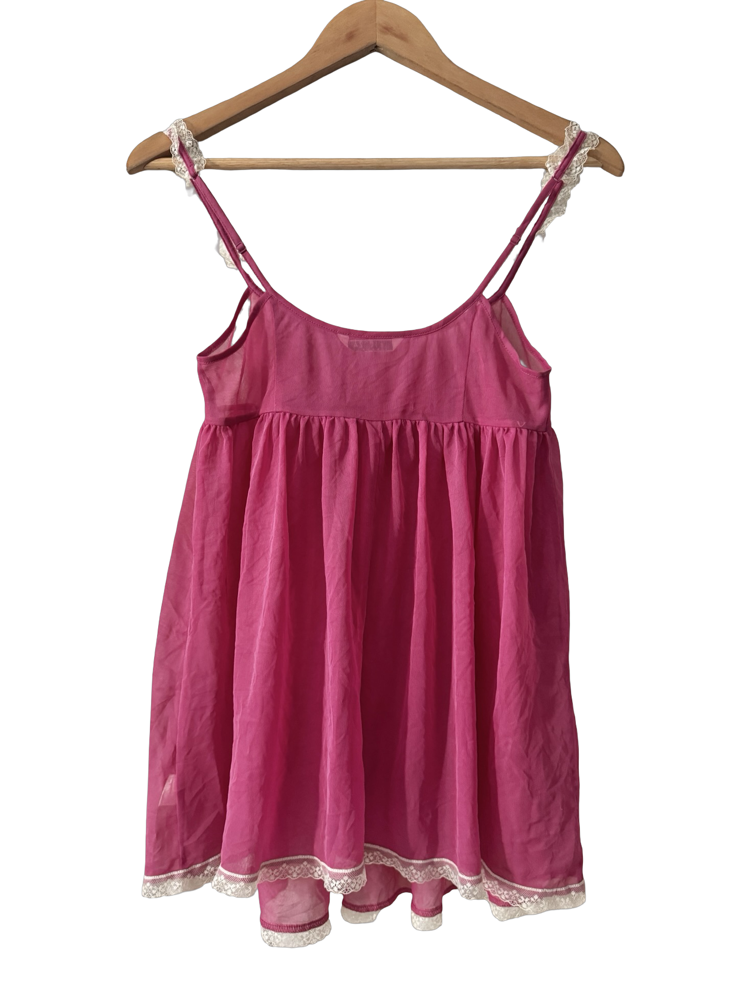 Vintage Y2K Raspberry Kisses Lace Babydoll (S)
