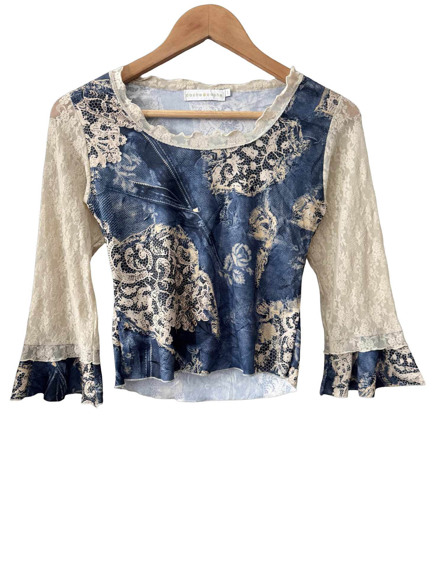 Vintage Y2K Cache Cache Celestial Lace Top (S)