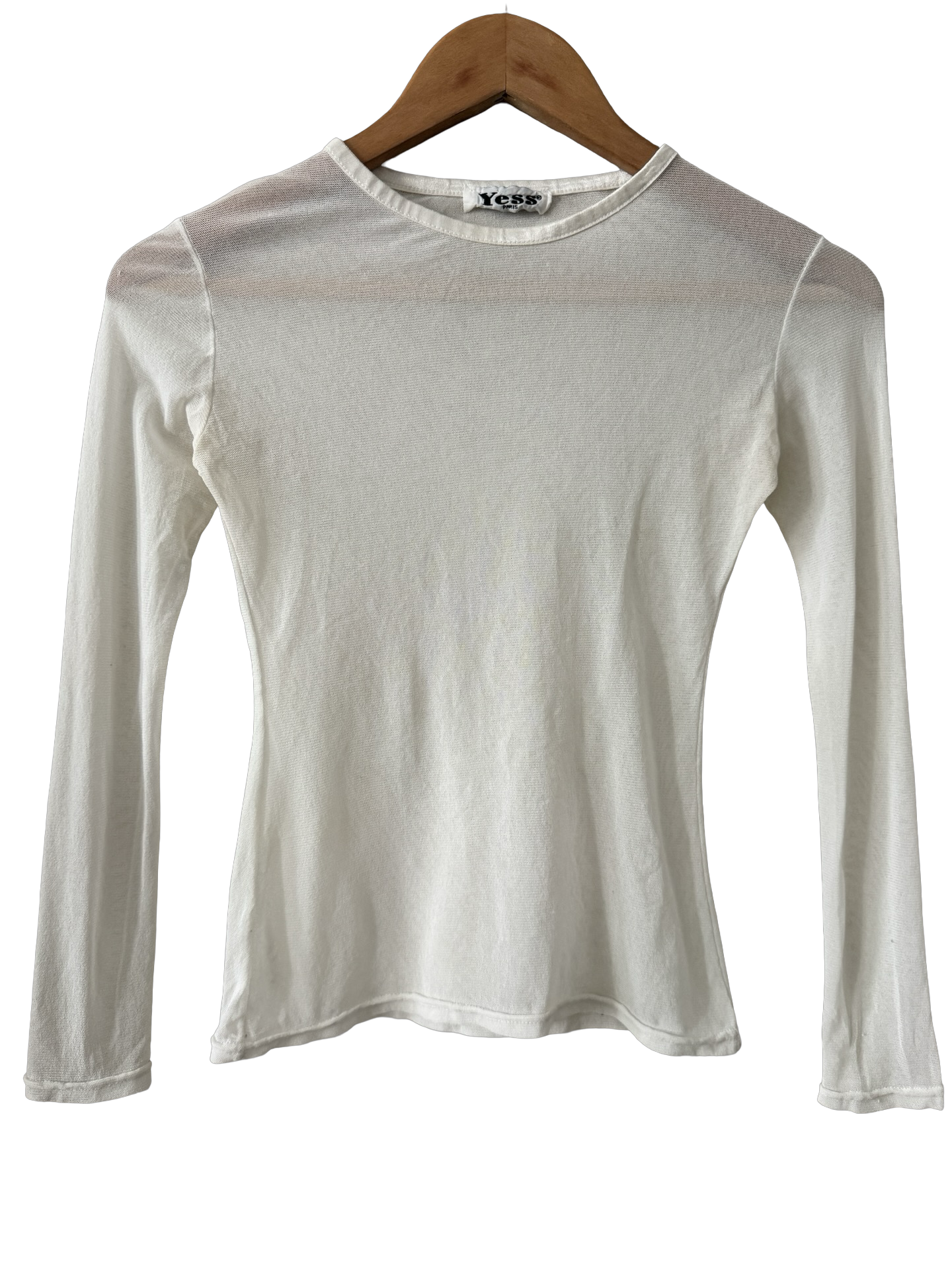 Vintage 90s Parisian Bloom Mesh Top (XS/S)