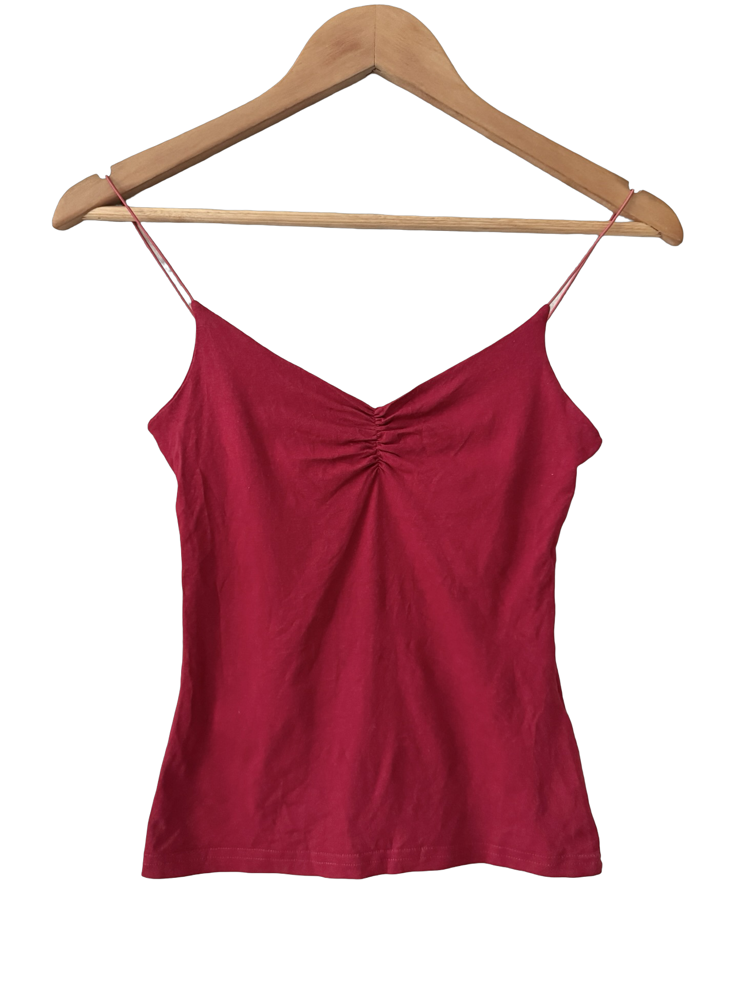 Vintage 90s Cherry Ruched Cami (S)