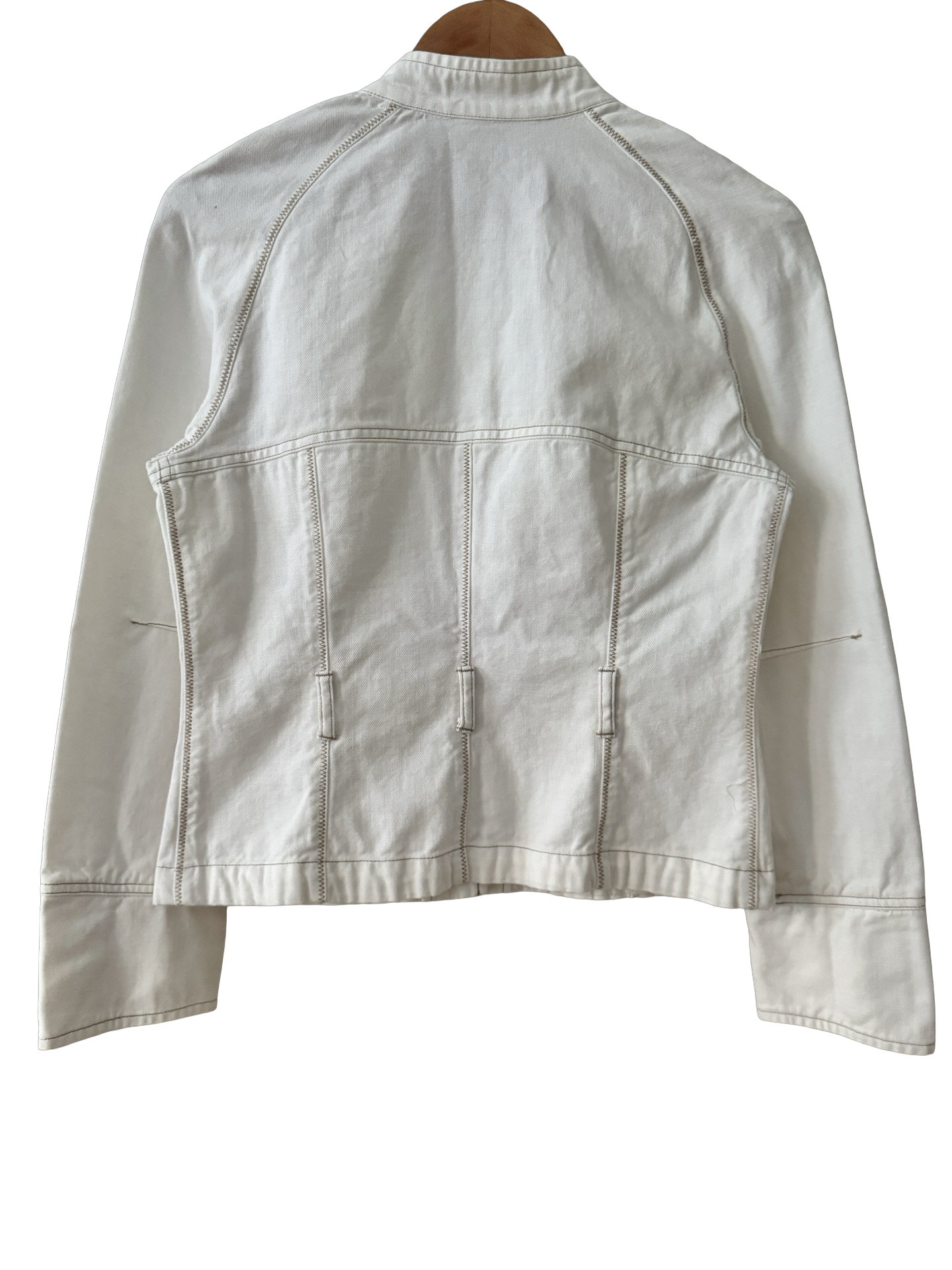 Vintage 90s French-girl White Utility Jacket (S/M)