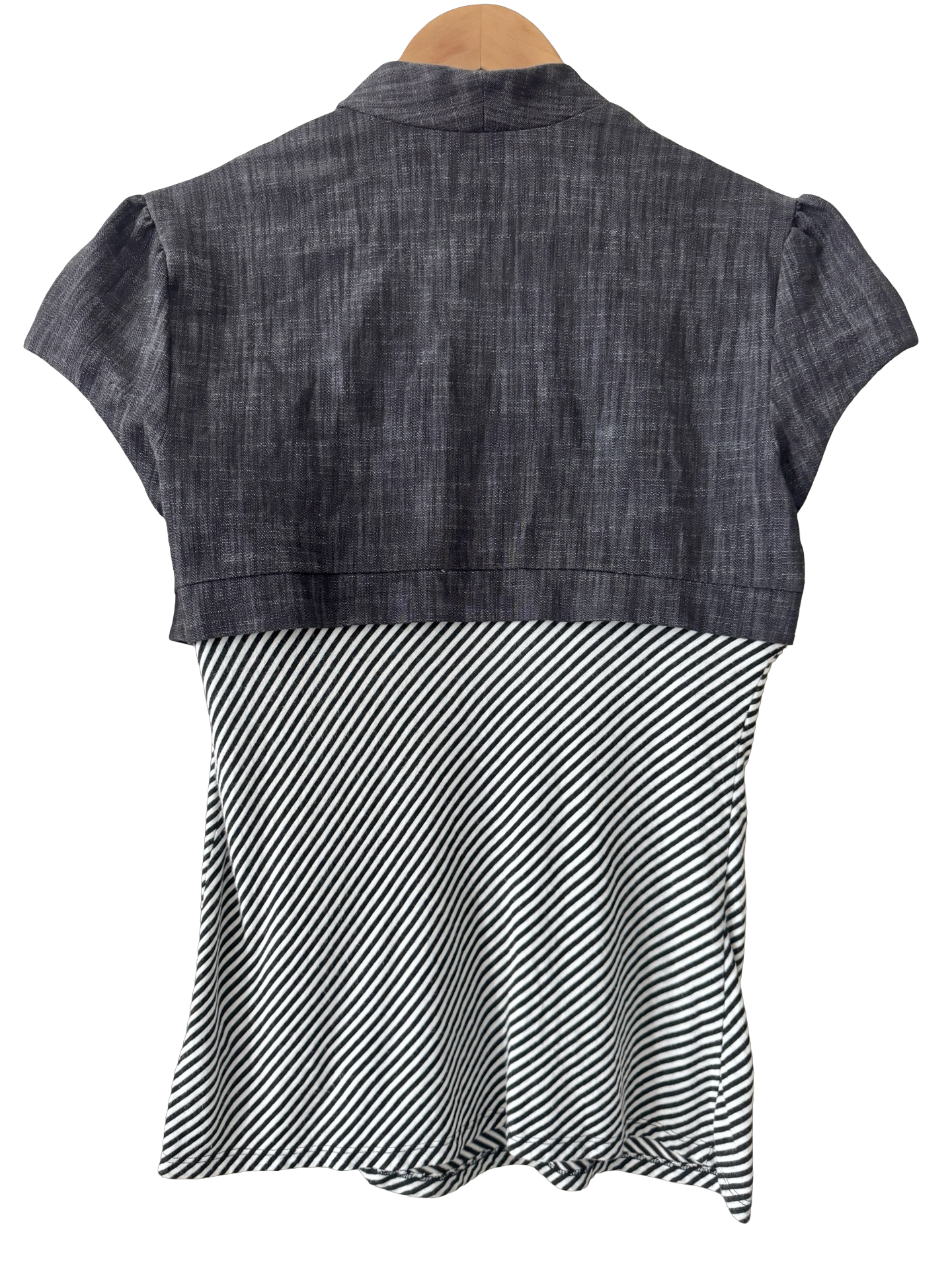 Vintage 90s Iz Byer Parisian Stripe Layered Top (L)
