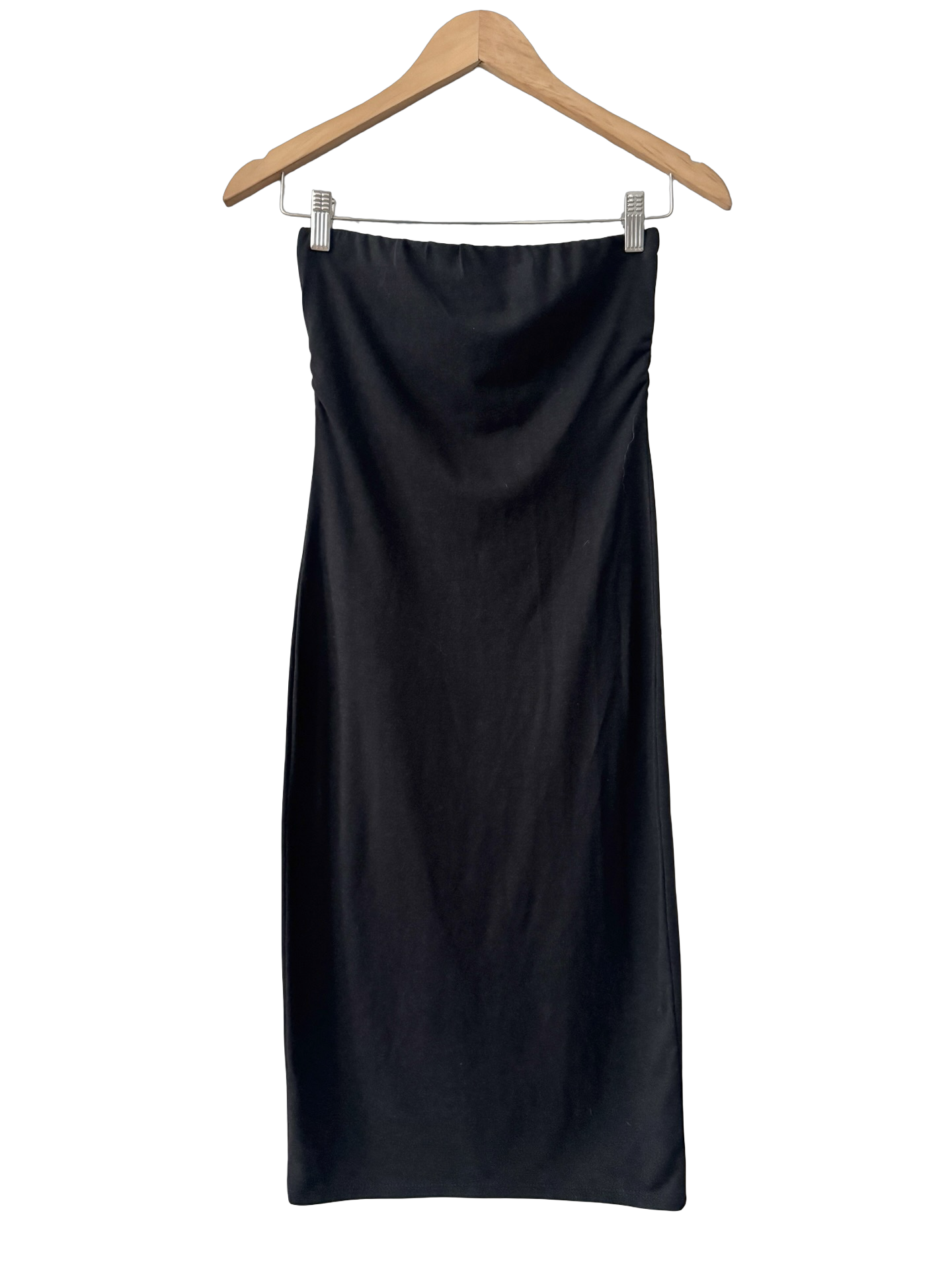 Vintage Y2K Midnight Siren Strapless Midi Dress (S)