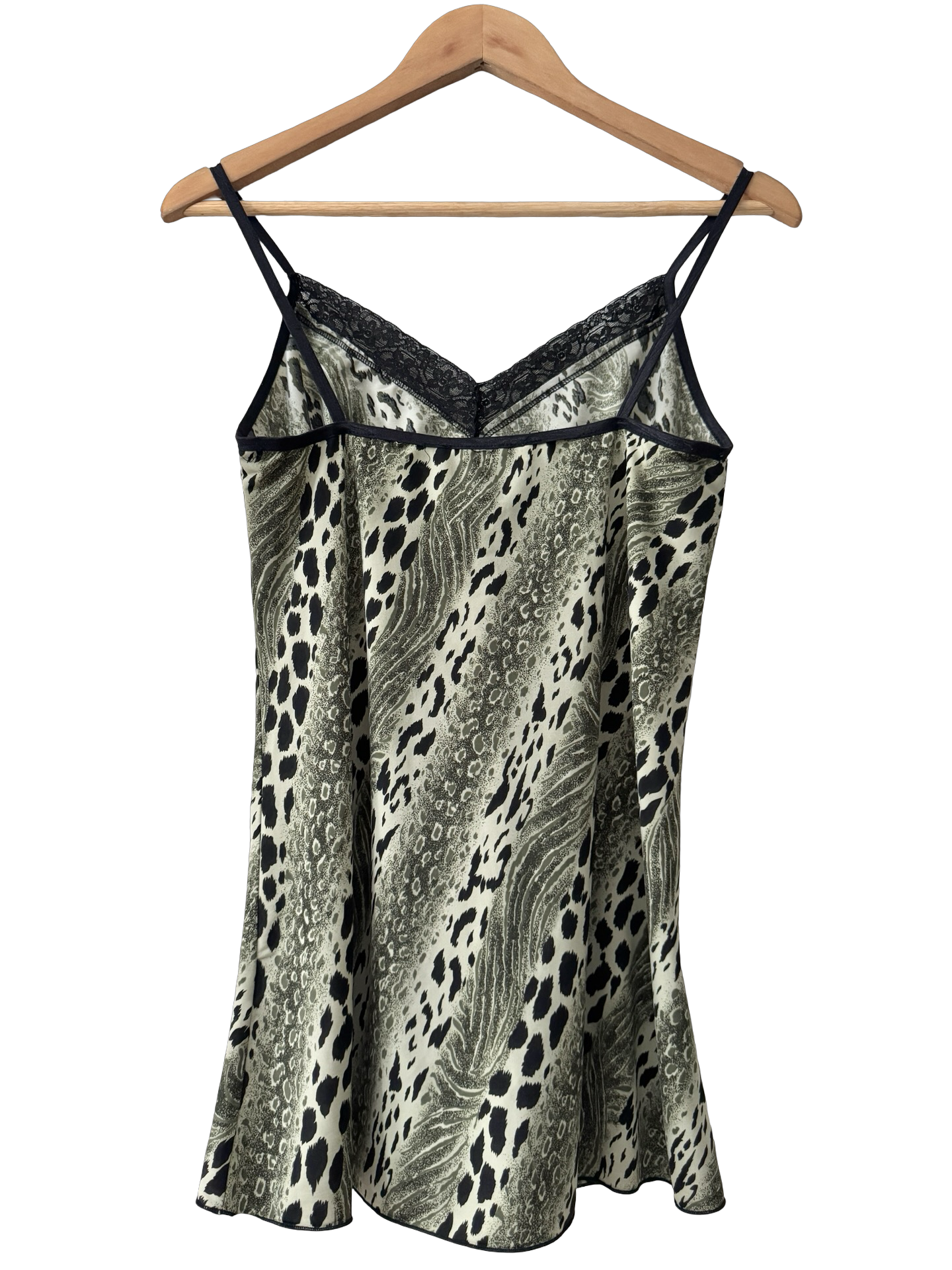 Vintage 90s Moa Moa Emerald Cheetah Lace Cami (M)