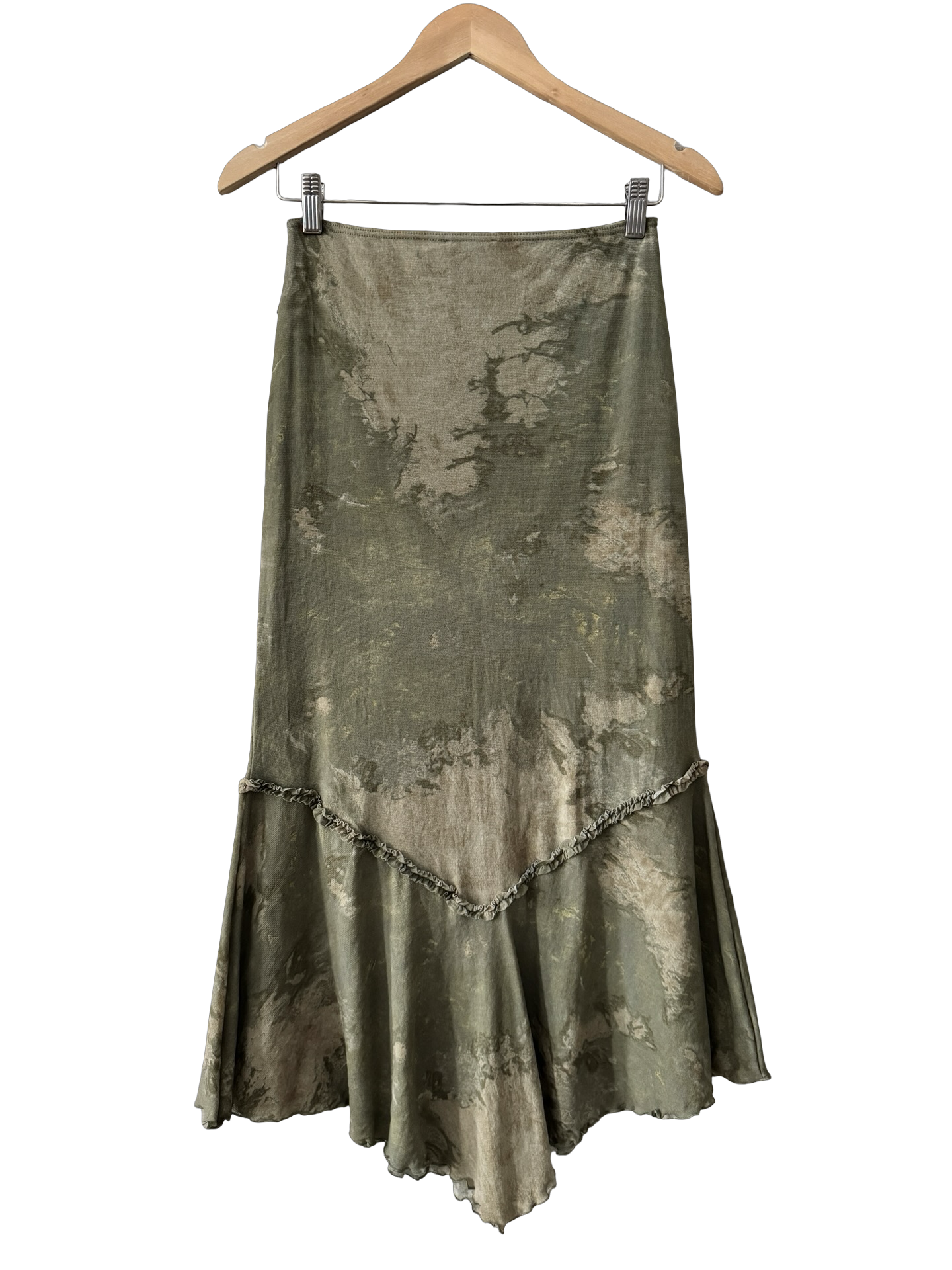 Vintage 90s Morgan De Toi Sage Mermaid Midi Skirt (S)