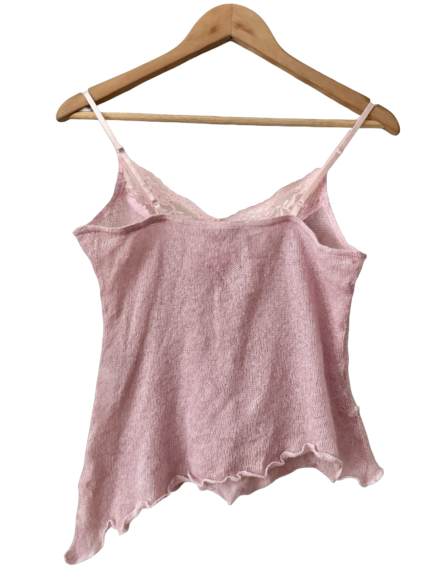 Vintage 2000s Rosy Rosette Knit Cami (M)