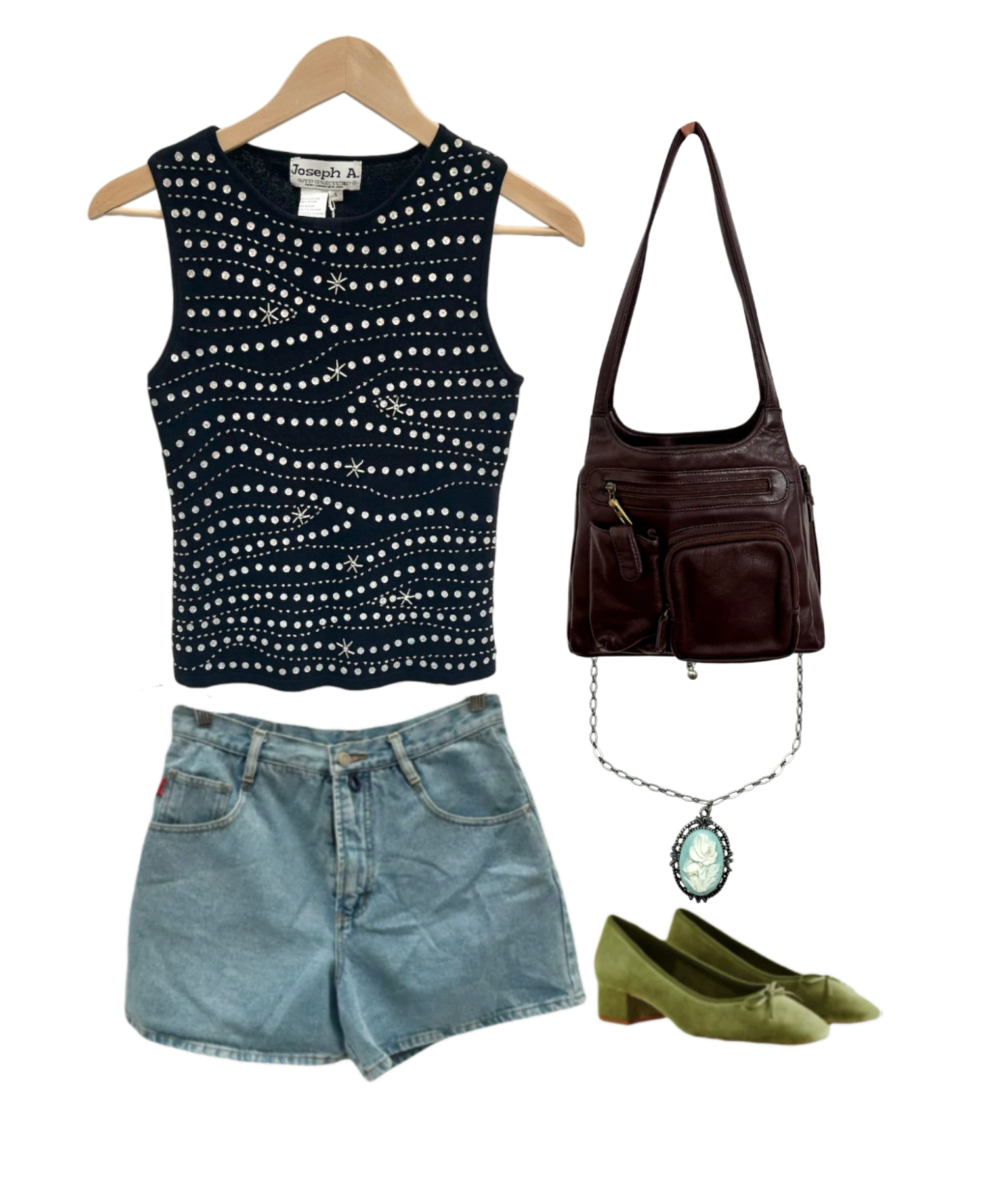 Vintage 90s Retro Beaded Tank (S)