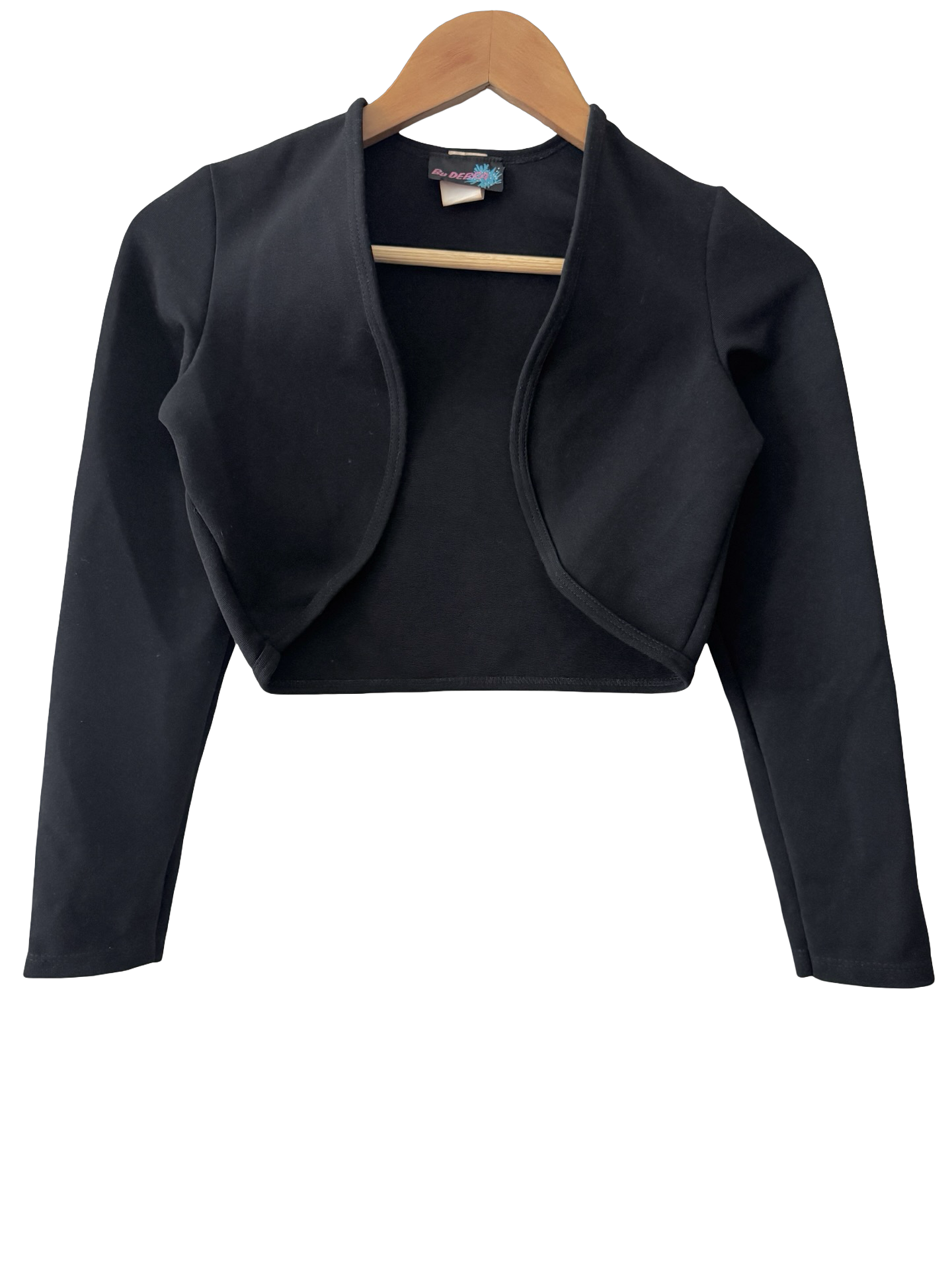 Y2K Black Cropped Shrug Cardigan (S/M)