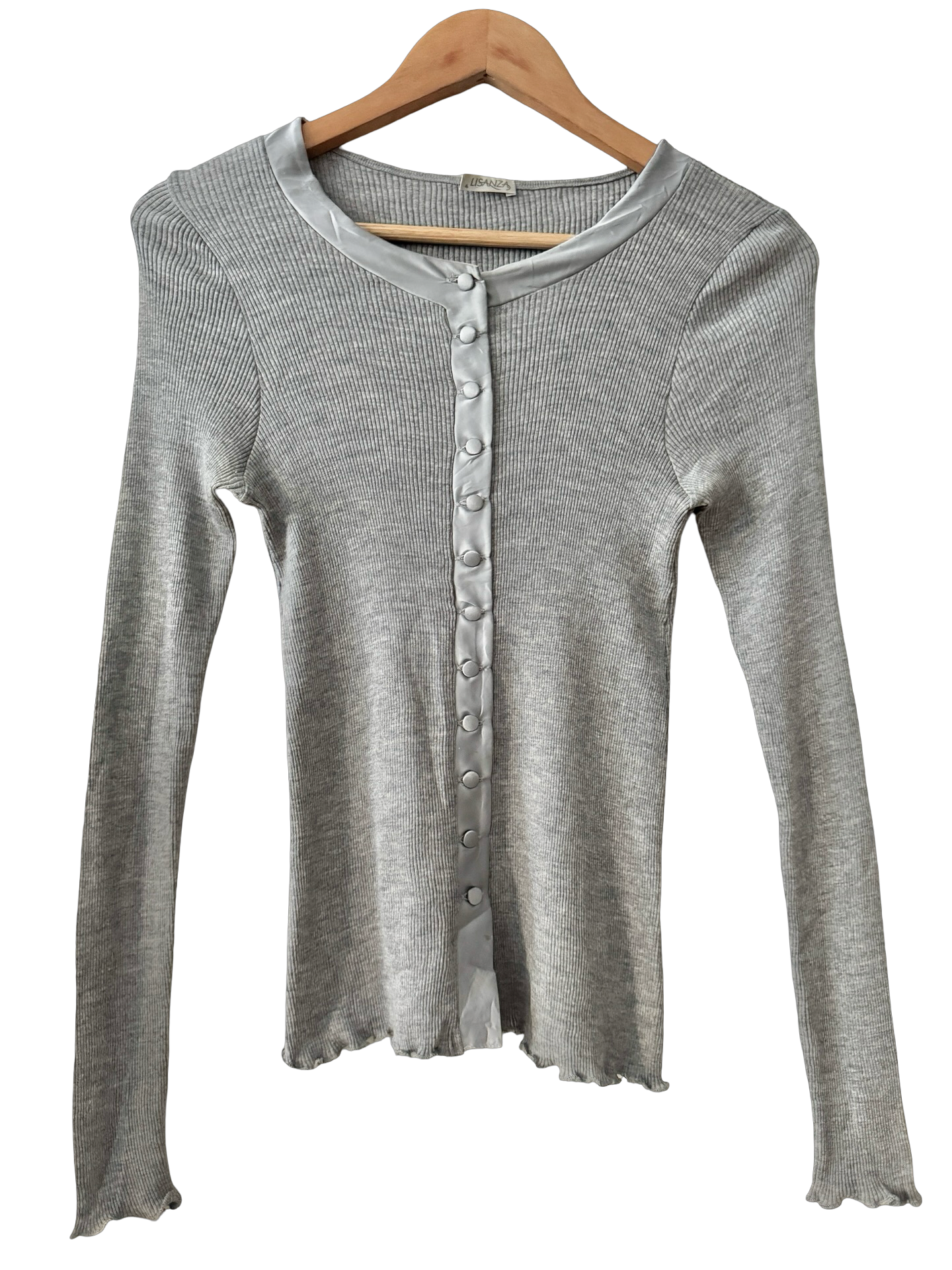 Vintage 90s Italian Silver Button Muse top (M)