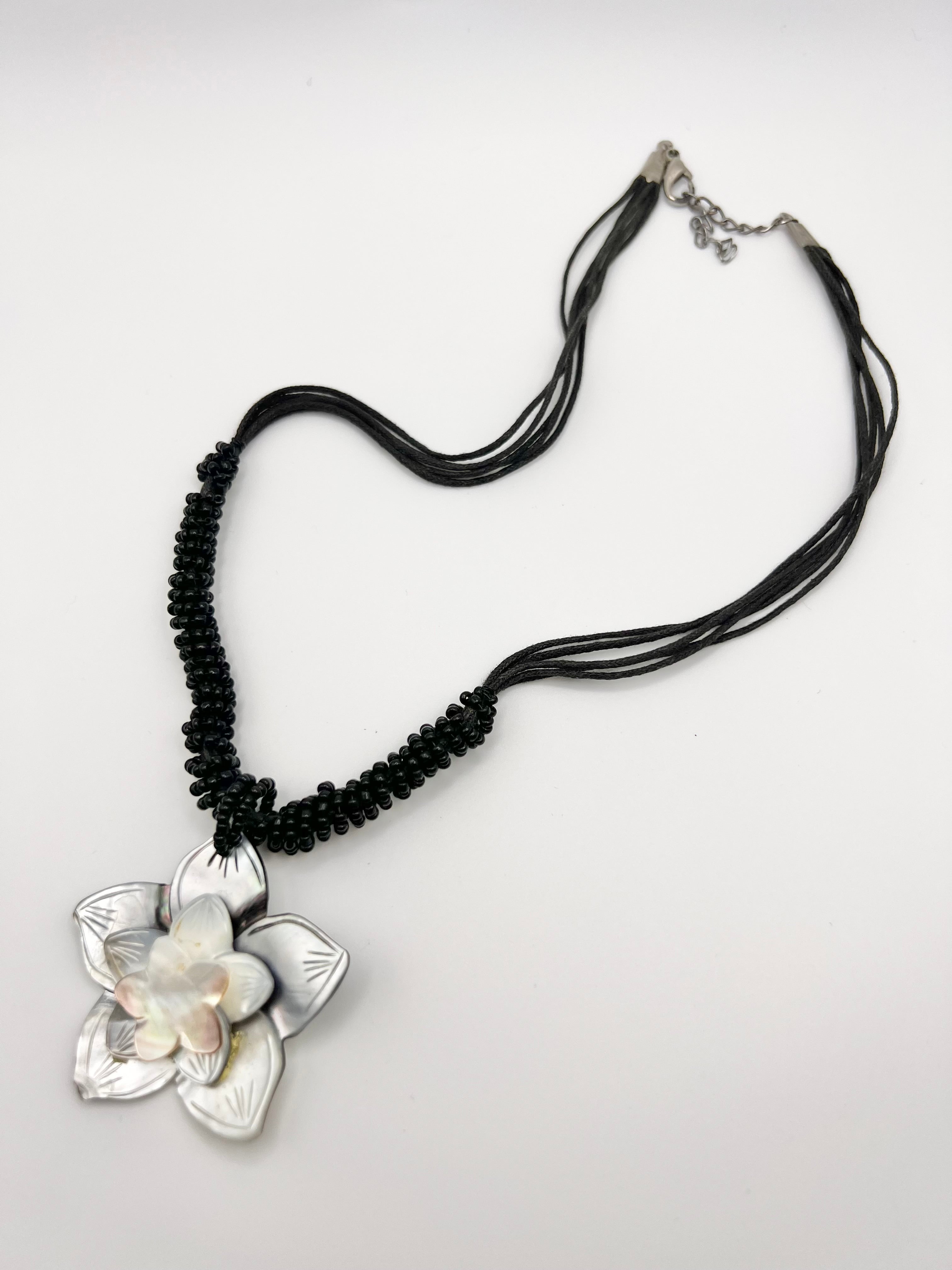 Large Floral Pendant Necklace