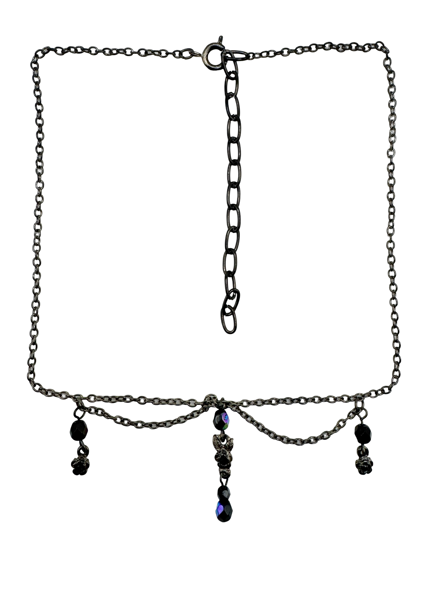 Vintage Noir Chain Drop Choker