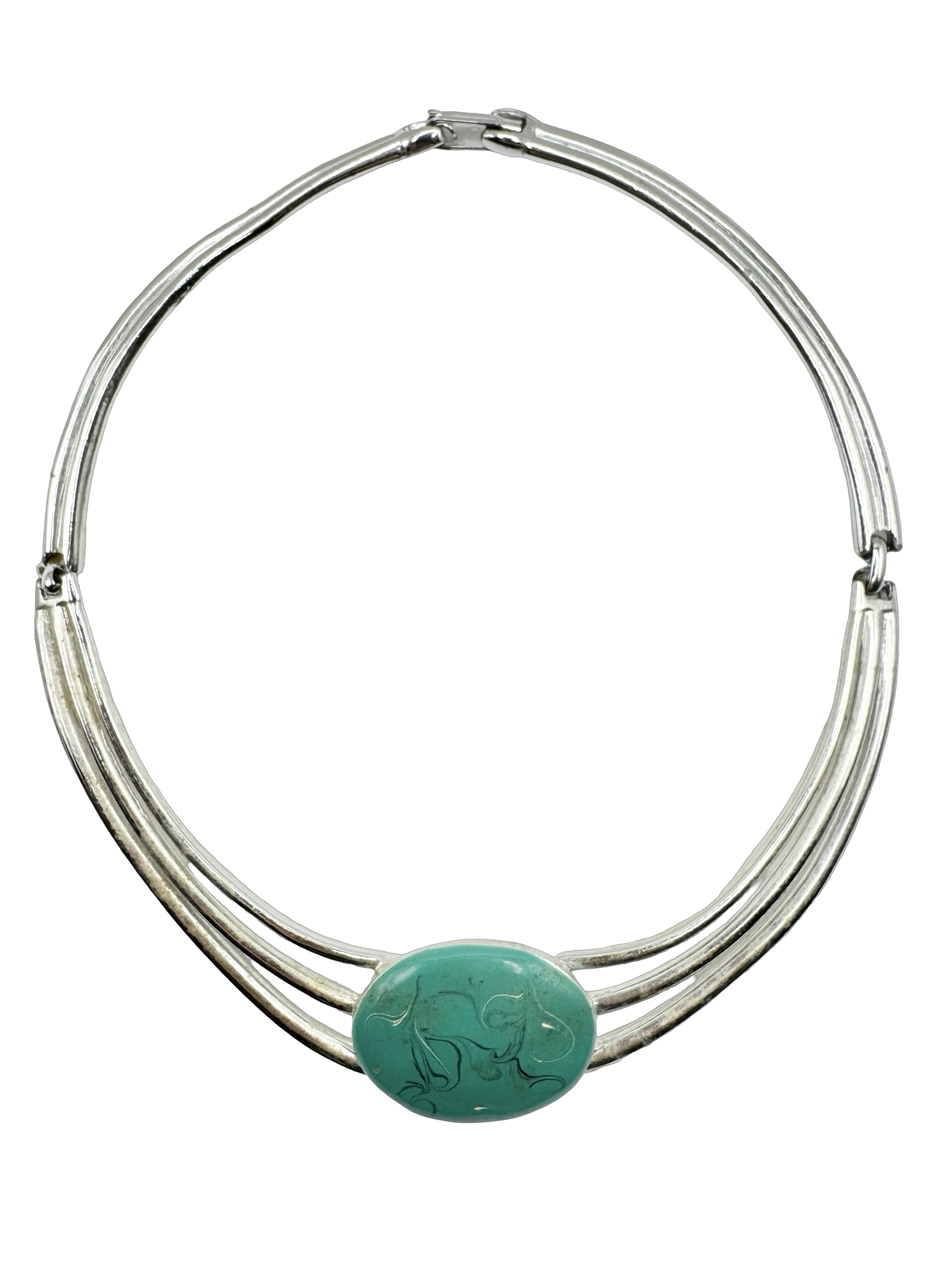Vintage 90s Turquoise Modernist Collar Choker