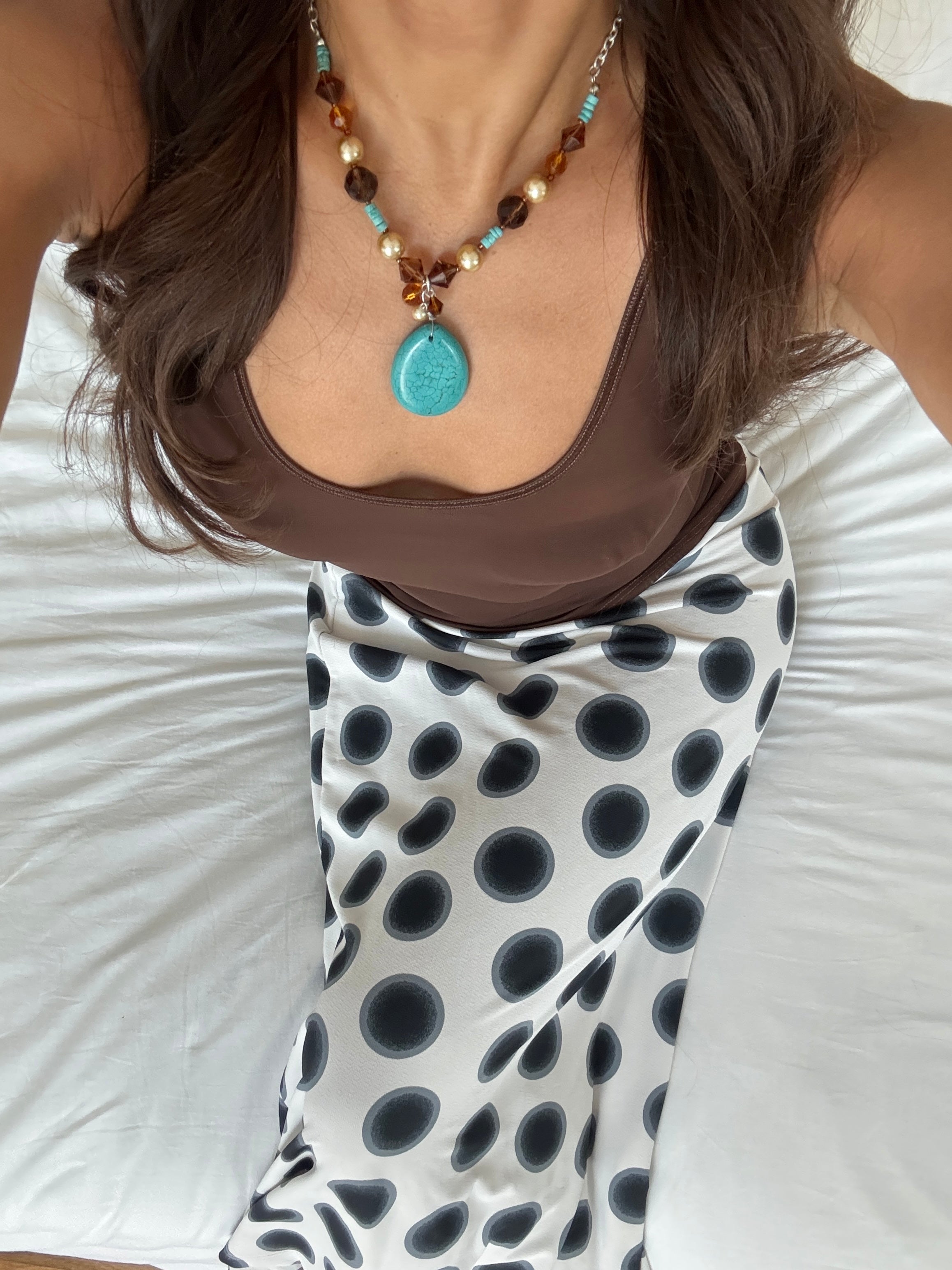 Vintage Desert Jewel Pendant Necklace