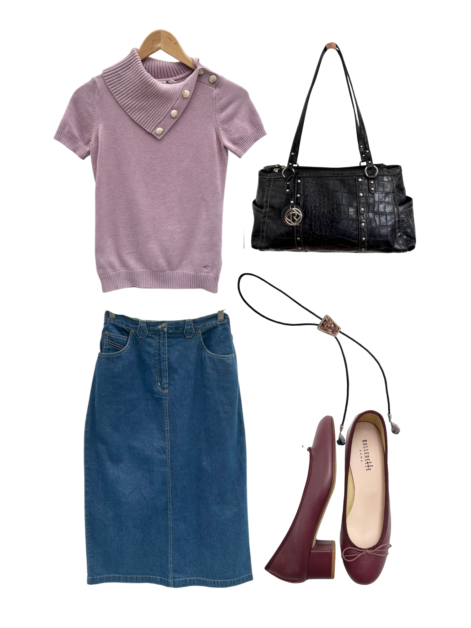 Vintage 90s Asymmetrical Mock Neck Knit (S)