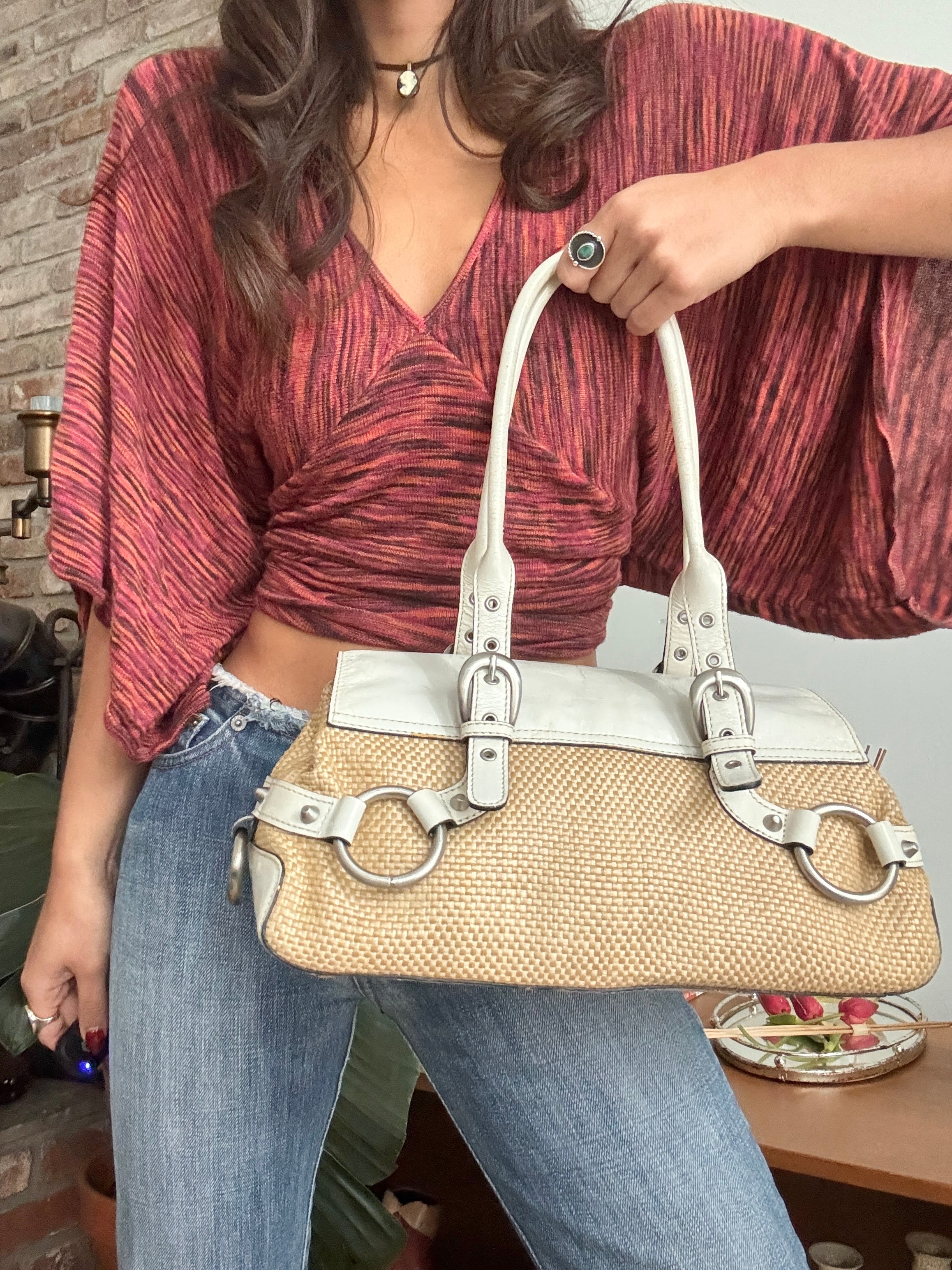 Vintage Y2K Adrienne Vittadini Sleek Shoulder Bag