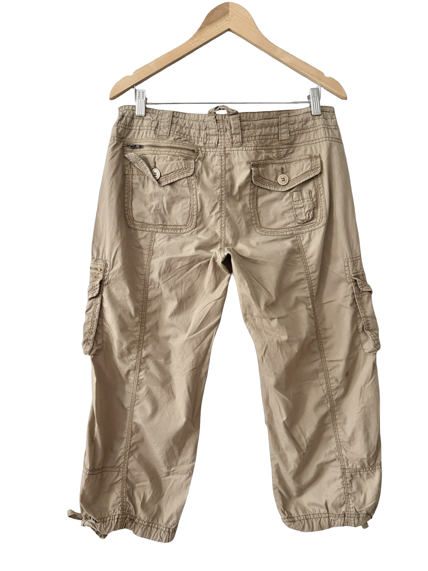 Vintage Y2K Almost Famous Safari Cargo Capris (M)