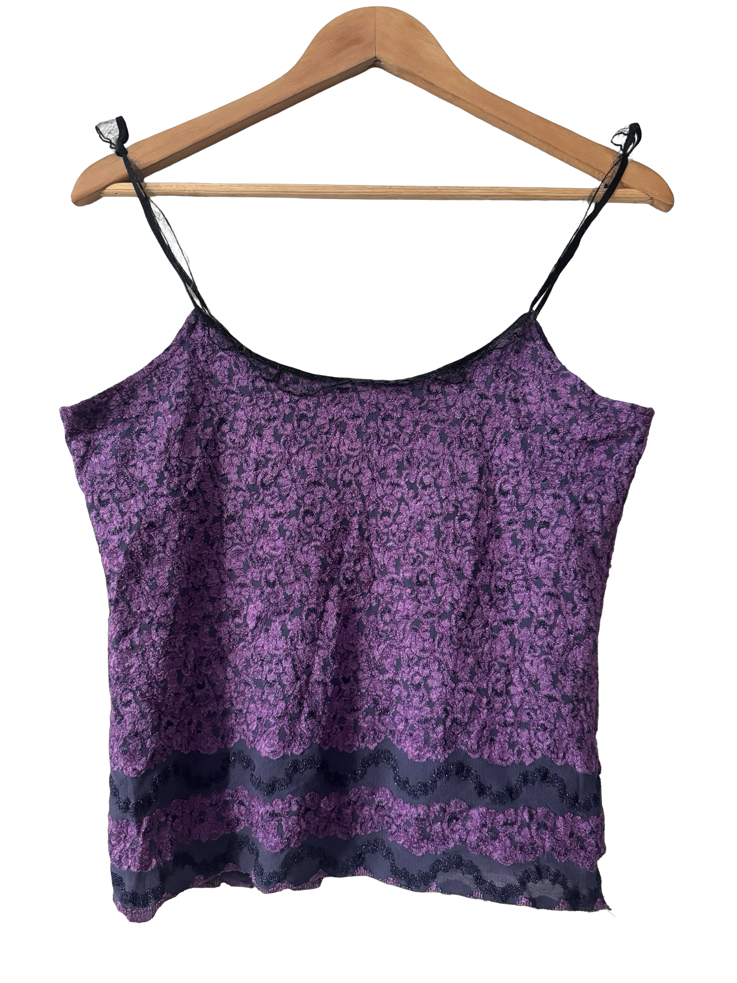 Vintage Y2K Purple Haze Lace Camisole (M)
