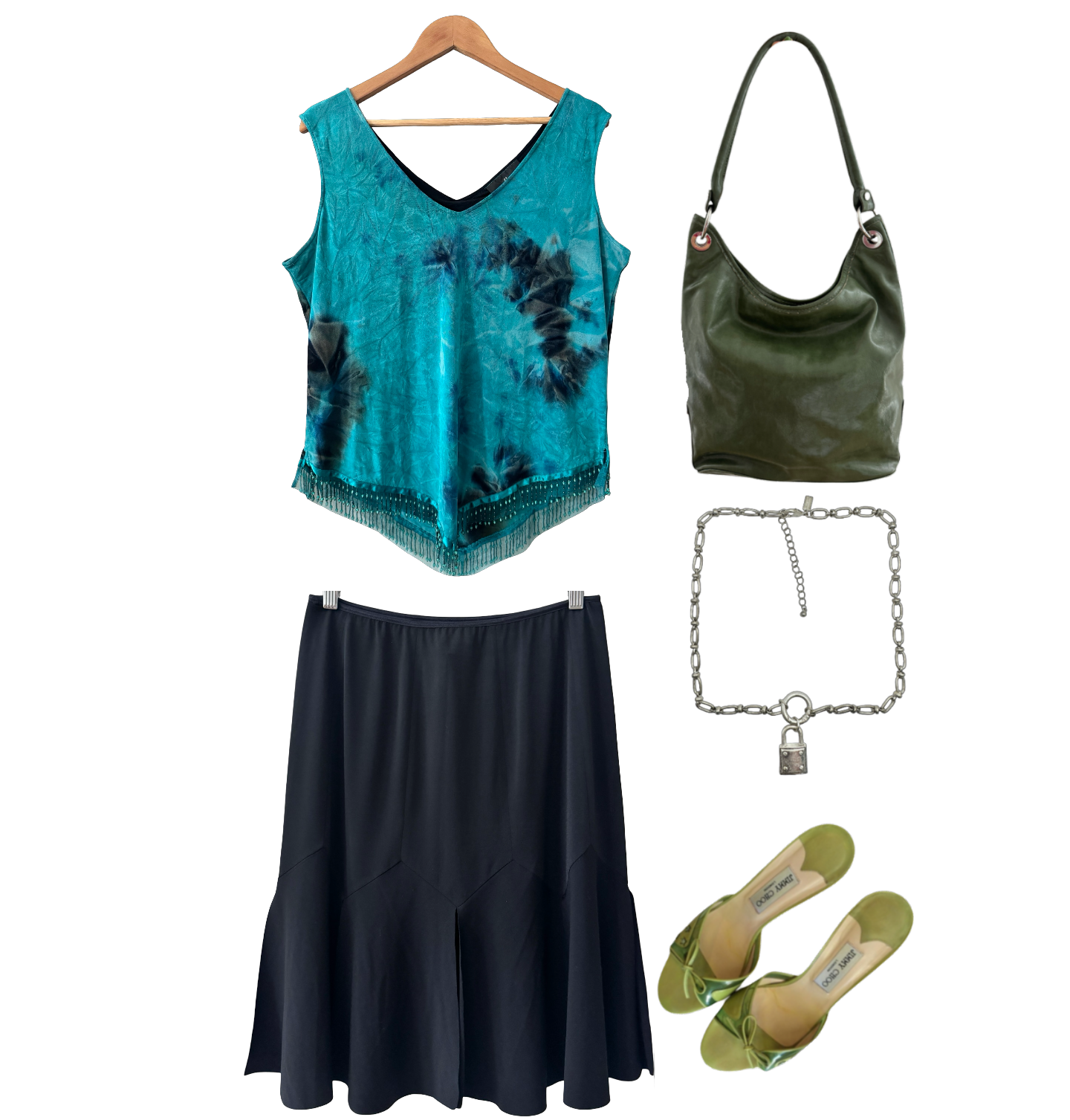 Vintage Artisan Ocean Tide Beaded Top (XL)