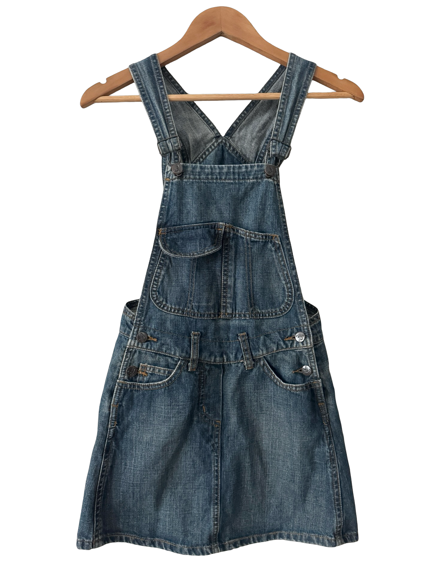 Vintage Y2K Weekend Muse Overall Dress (XS/S)
