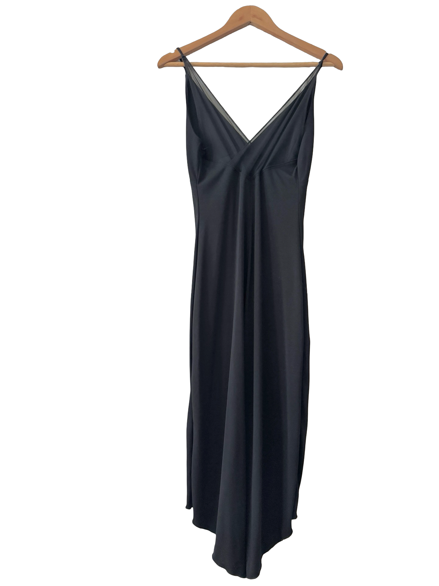 Vintage Y2K Asymmetrical Slip Midi Dress (M)