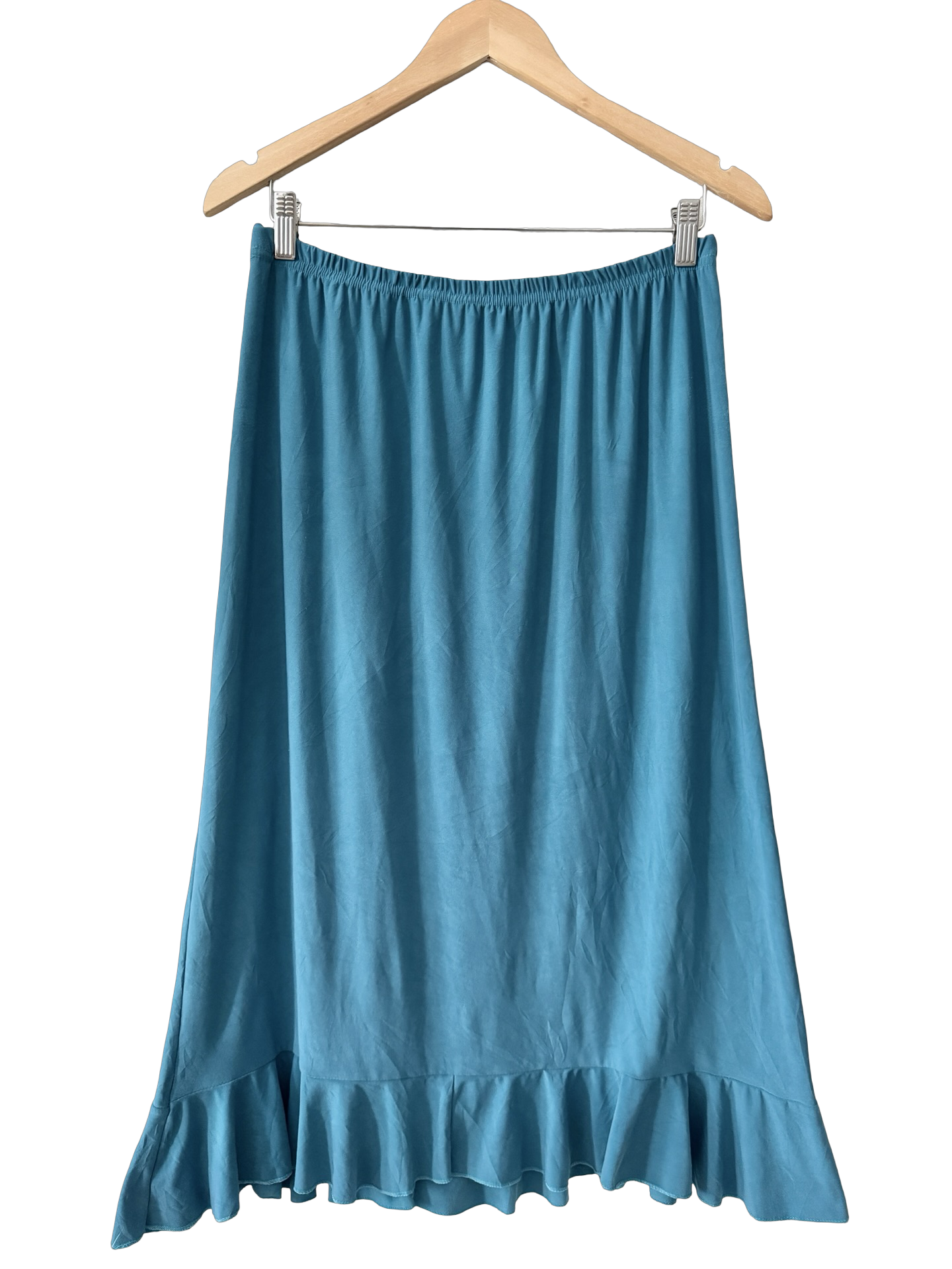 Vintage Y2K Lagoon Ruffle Midi Skirt (M/L)
