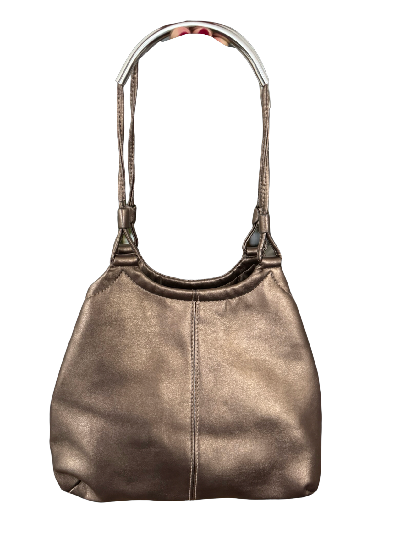 Vintage Y2K Liquid Bronze City Shoulder Bag