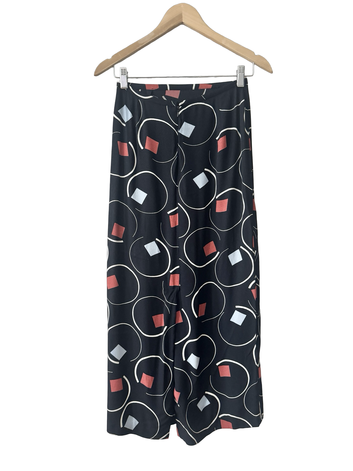 Vintage 90s Retro Geo High Waisted Midi Skirt (S)