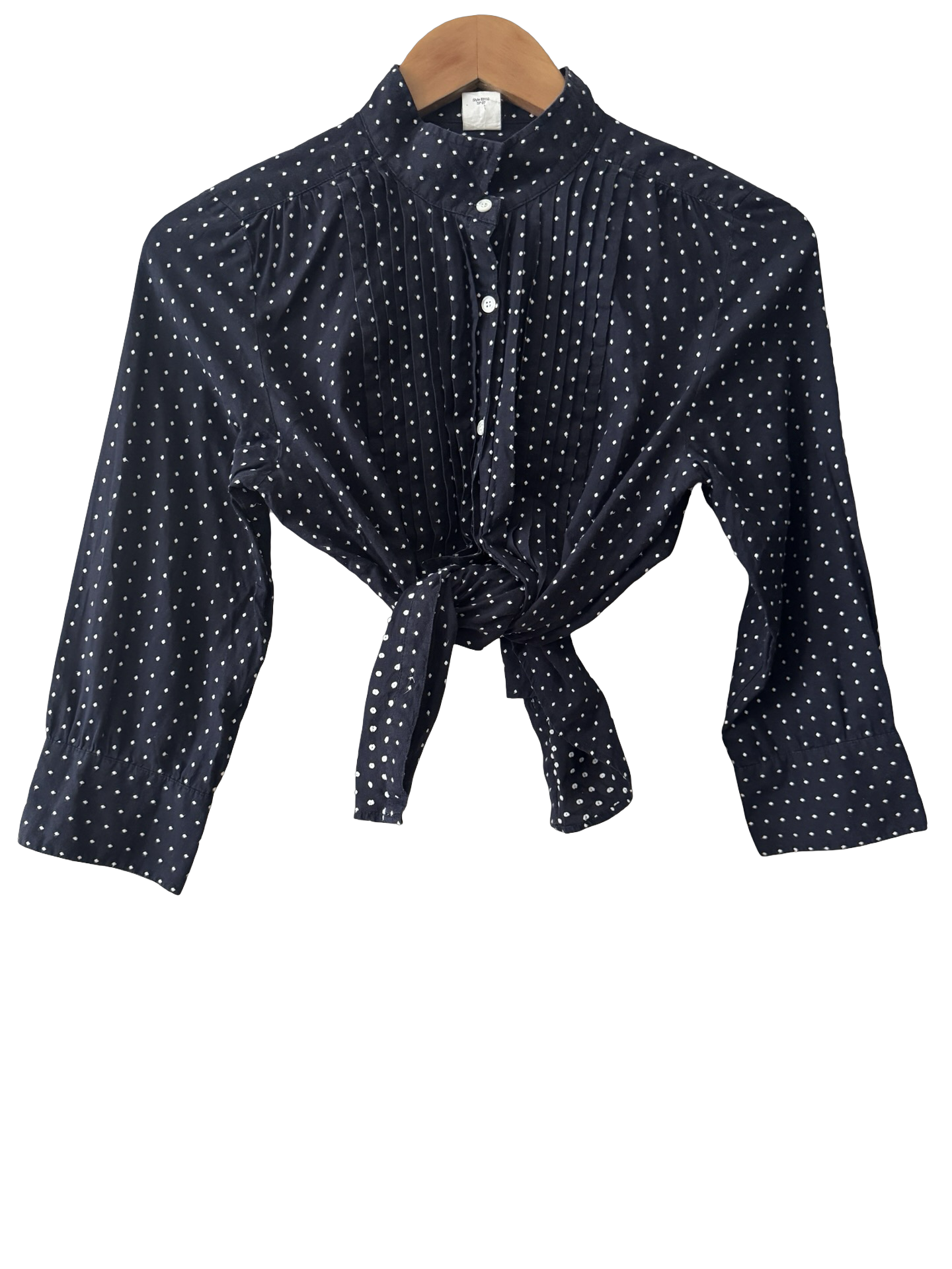 J.Crew Dotted Ruffle Button Up (M)