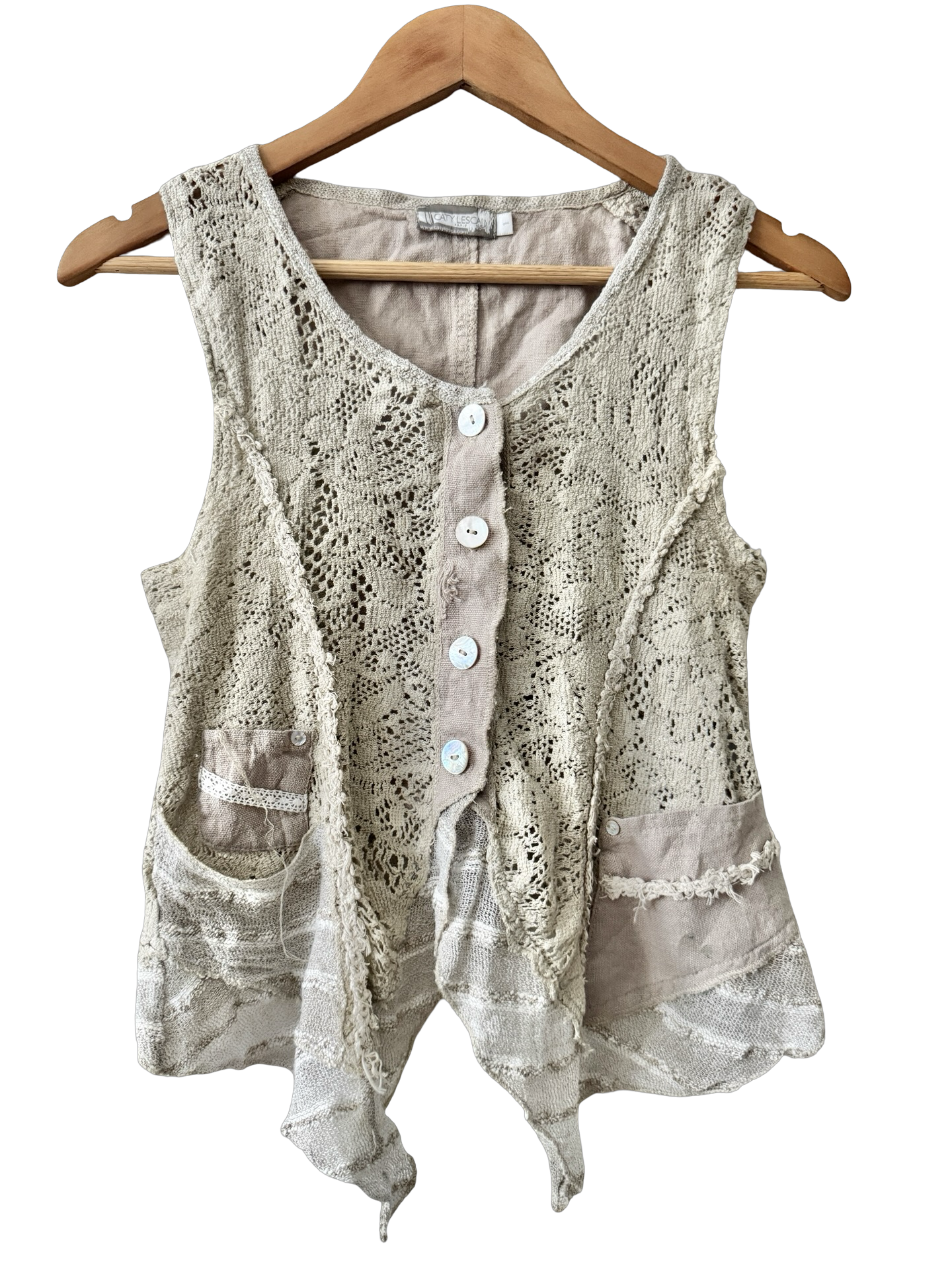 Vintage 90s Indie Crochet Vest (S)
