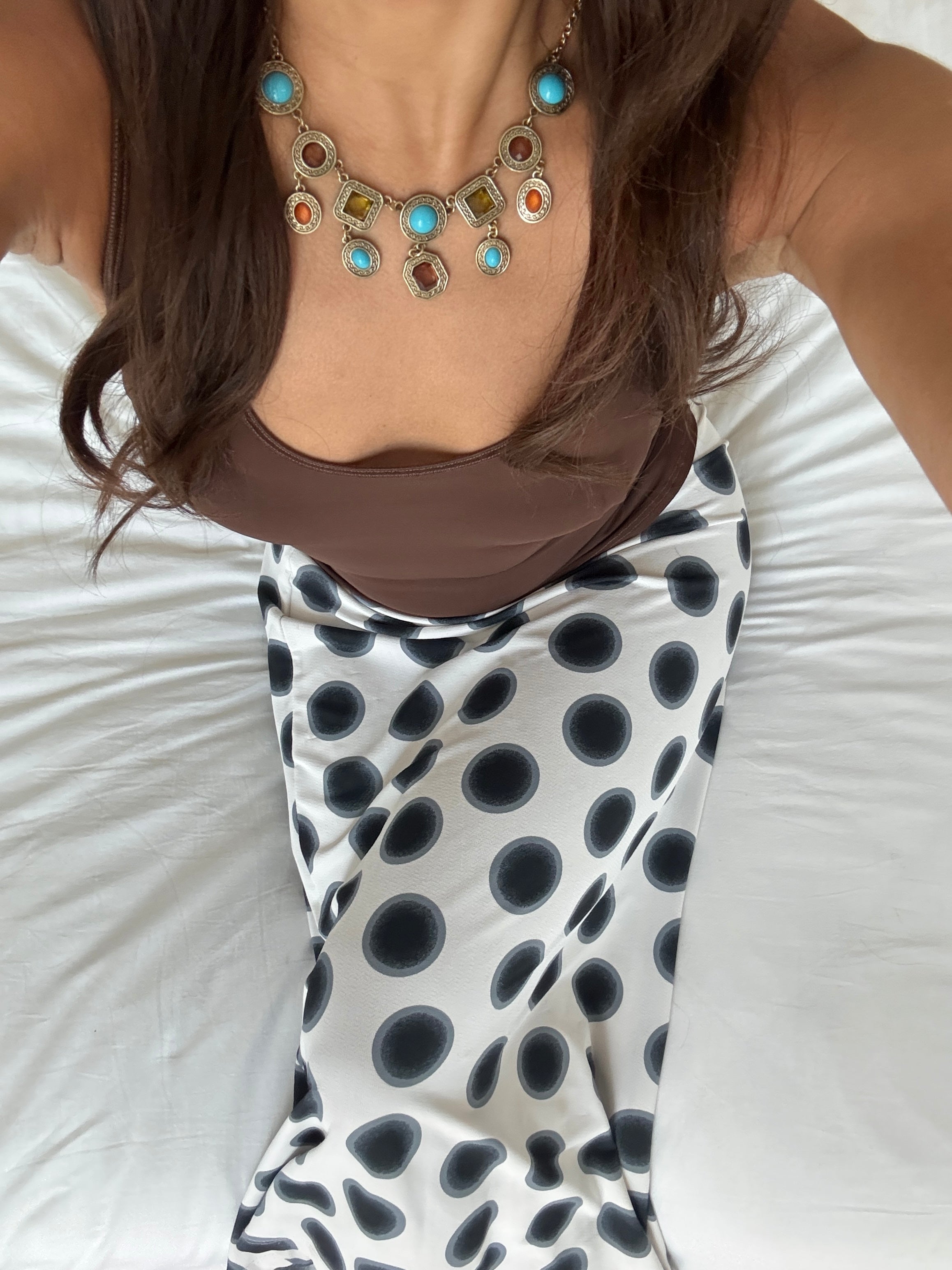 Vintage Mosaic Gem Statement Necklace