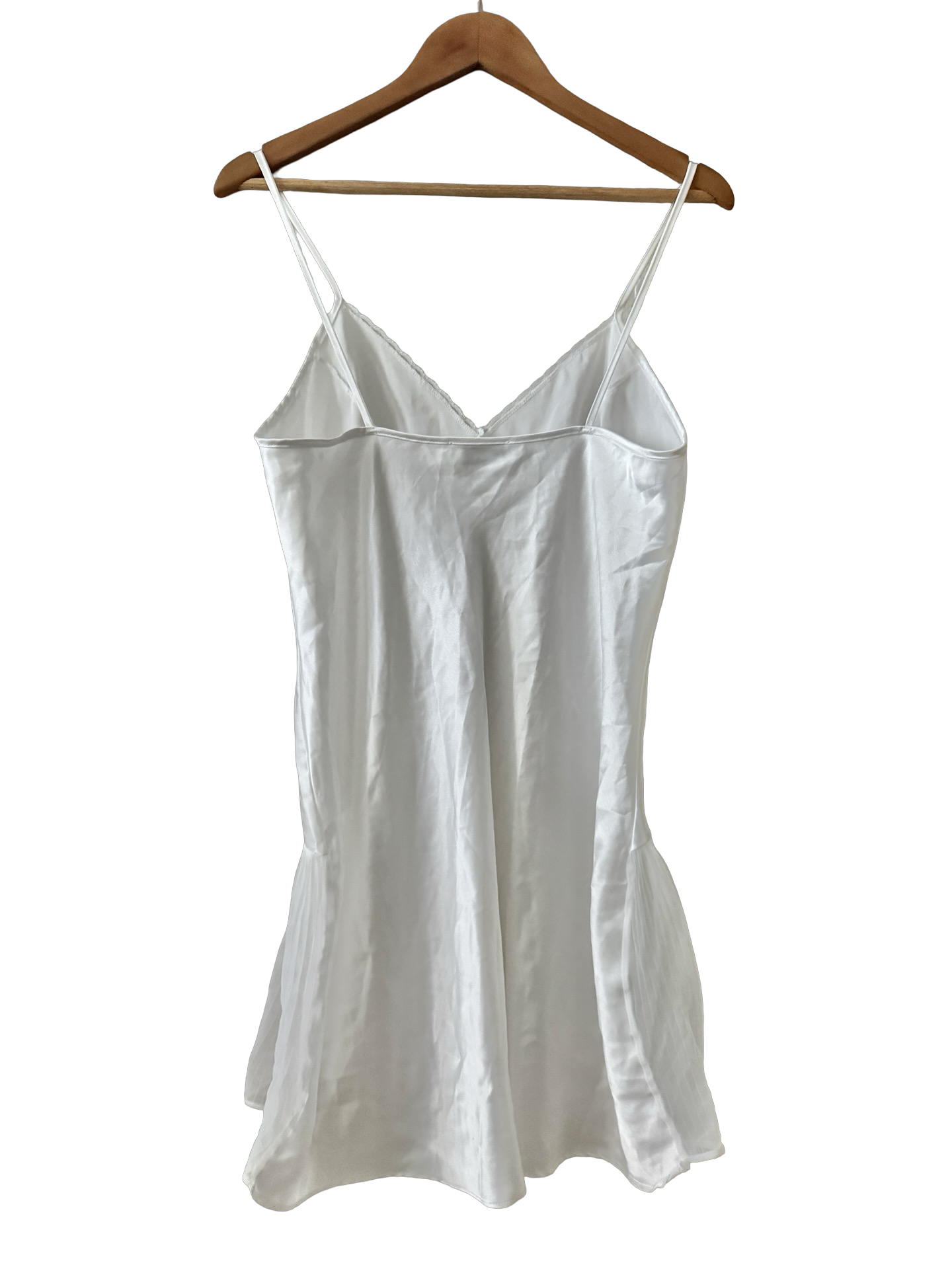 Vintage 90s Ivory Angel Lace Slip Dress (M)