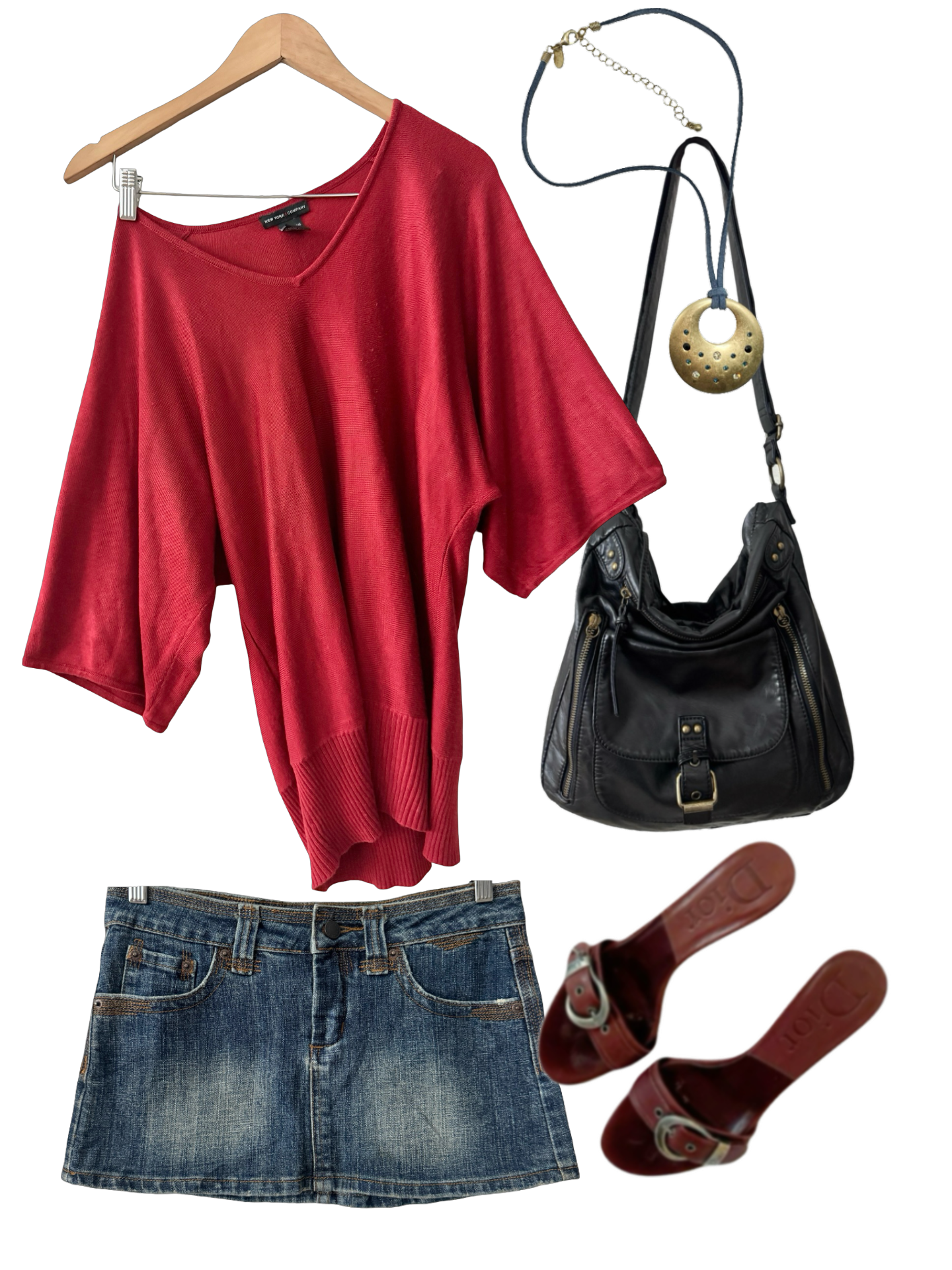 Vintage Y2K Cherry Cola Knit Top (L)
