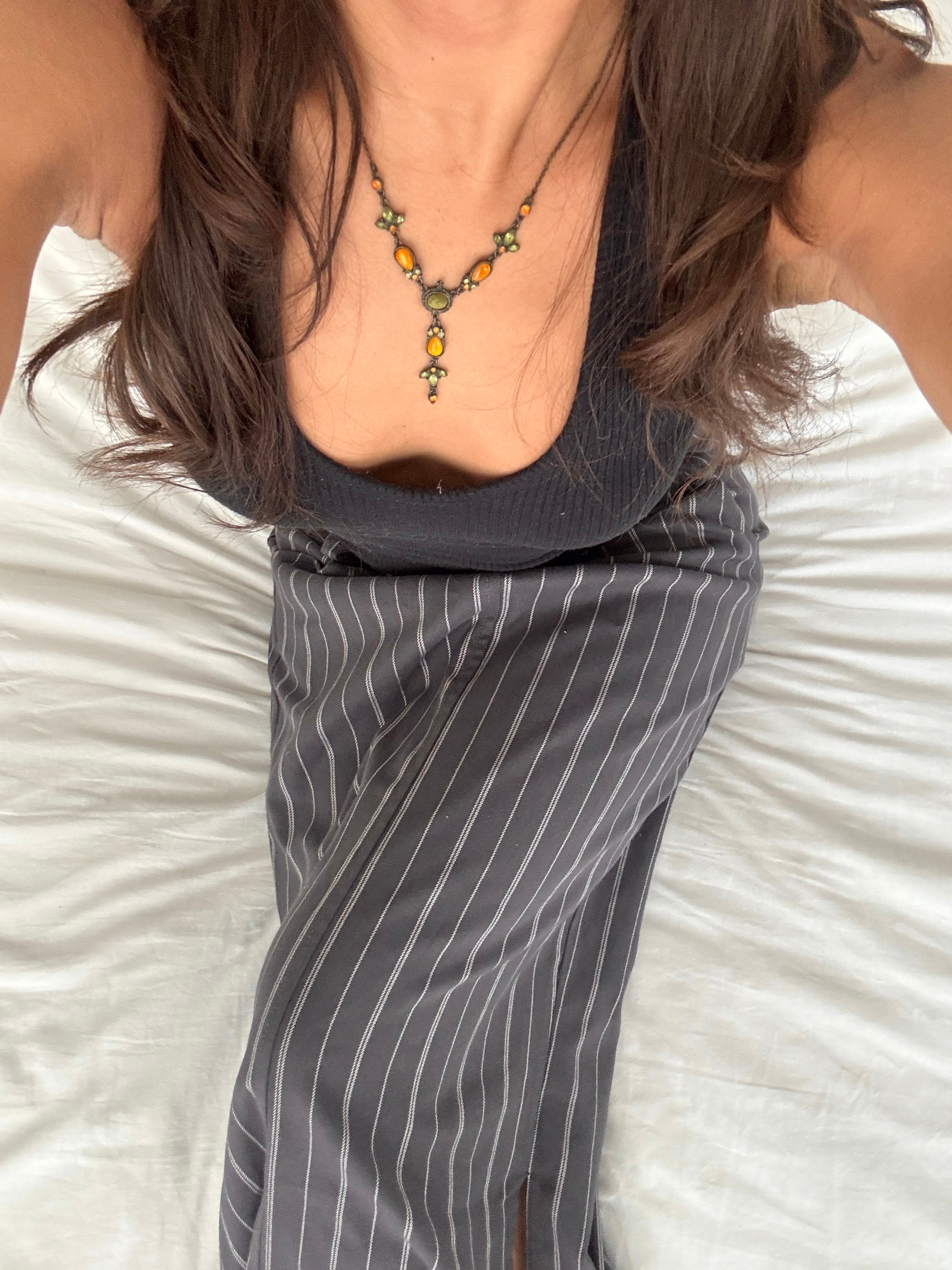 Vintage Citrus Garden Drop Necklace