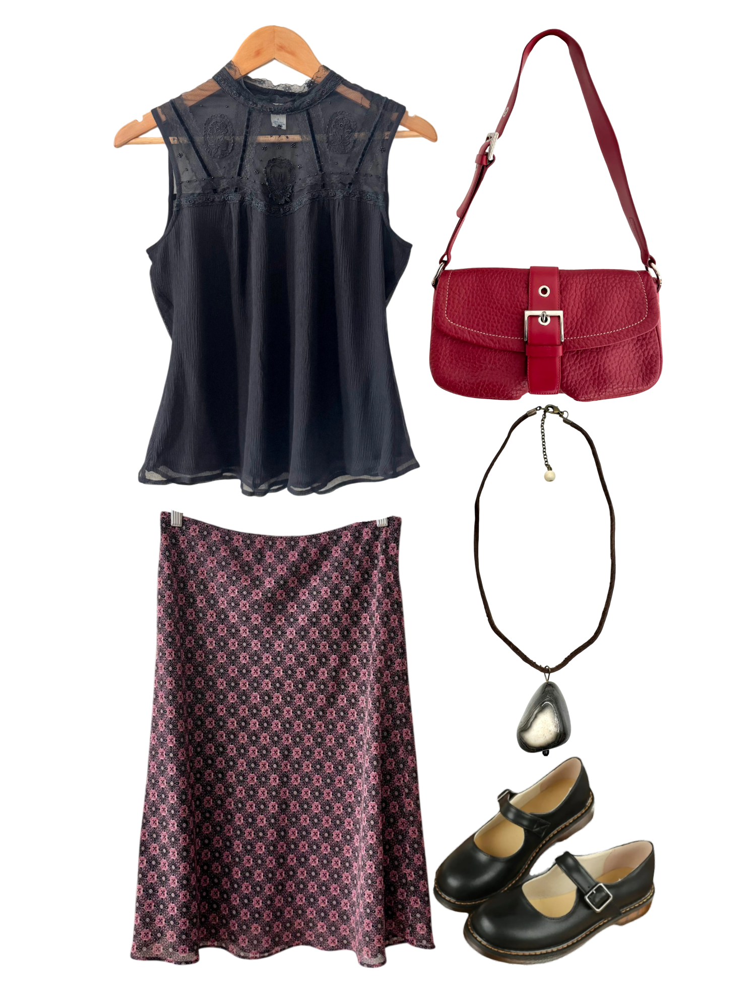 Vintage Y2K Silk Victorian Style Blouse (M)