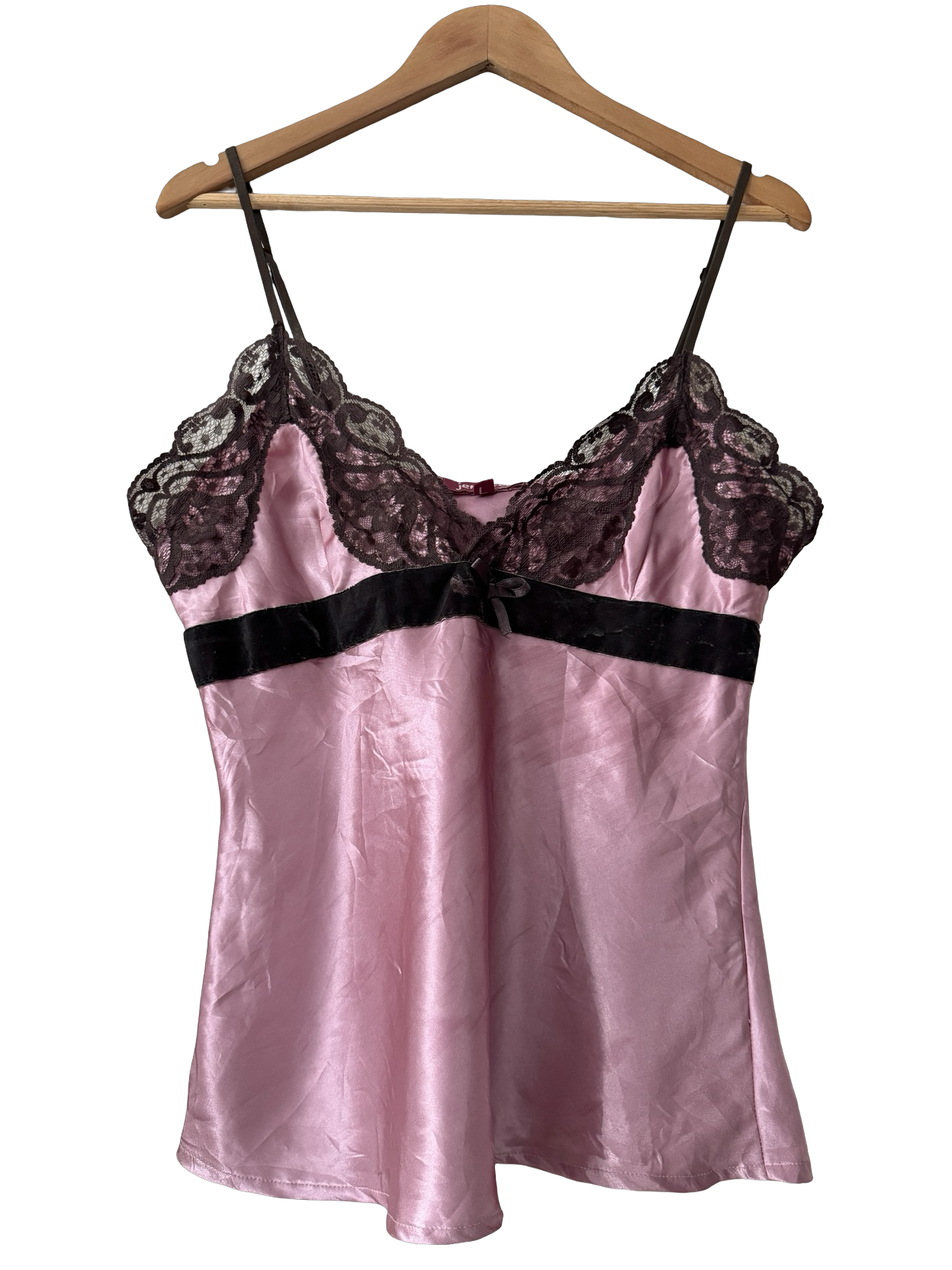 Vintage Y2K Ballet Pink Chocolate Lace Cami (M/L)