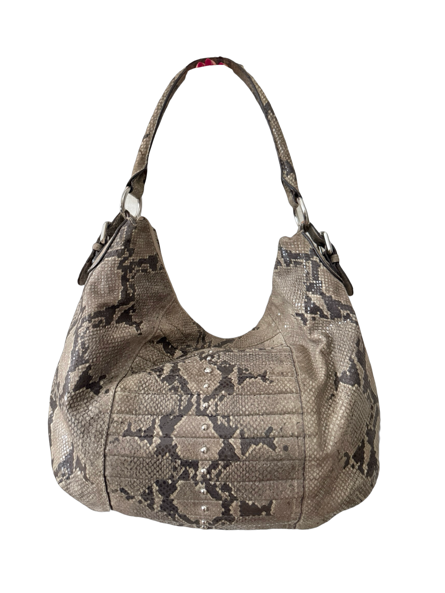 Vintage Y2K Via Spiga Desert Python Leather Hobo