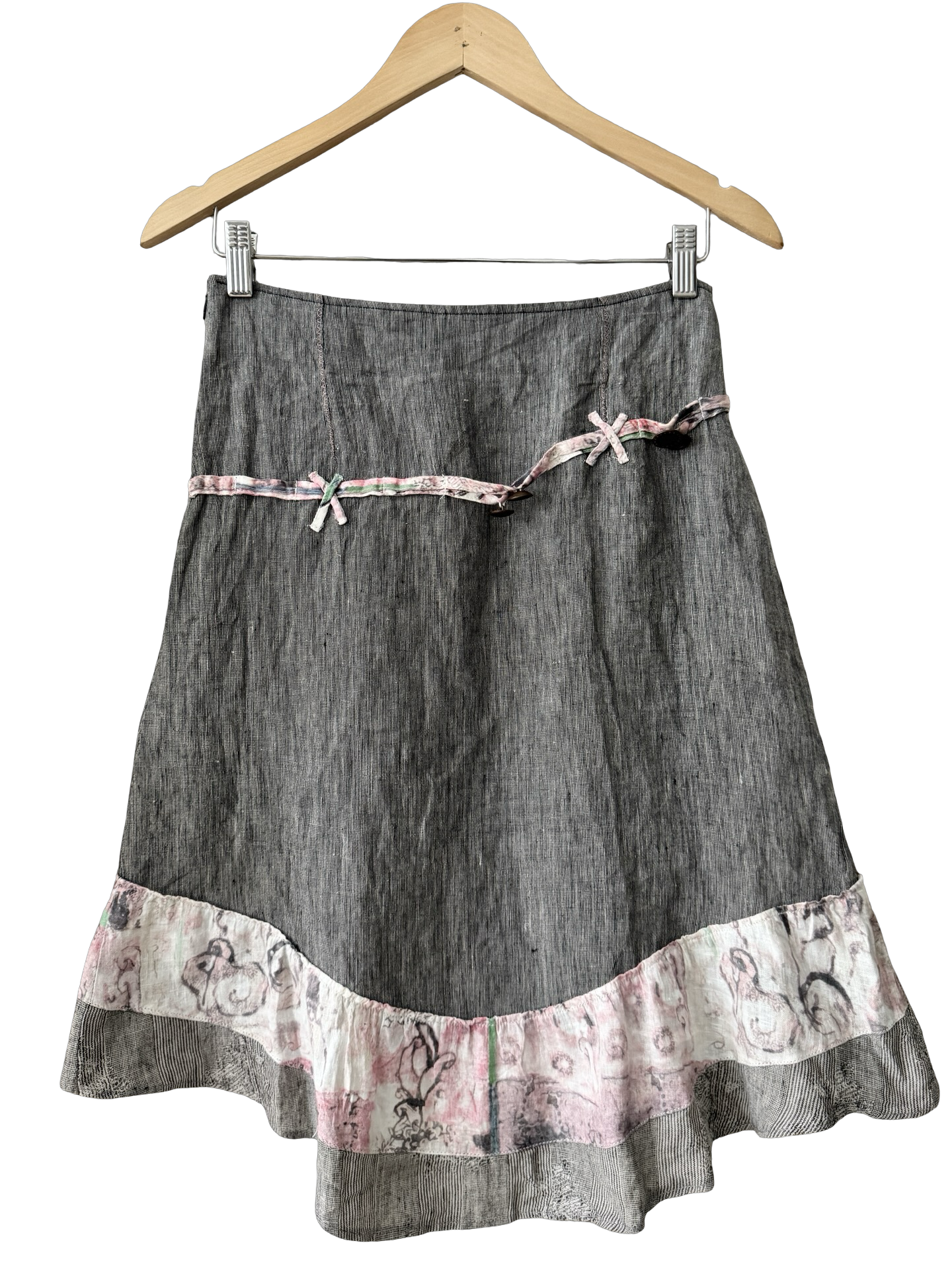 Vintage Y2K French Pink Ribbon Skirt (XS/S)