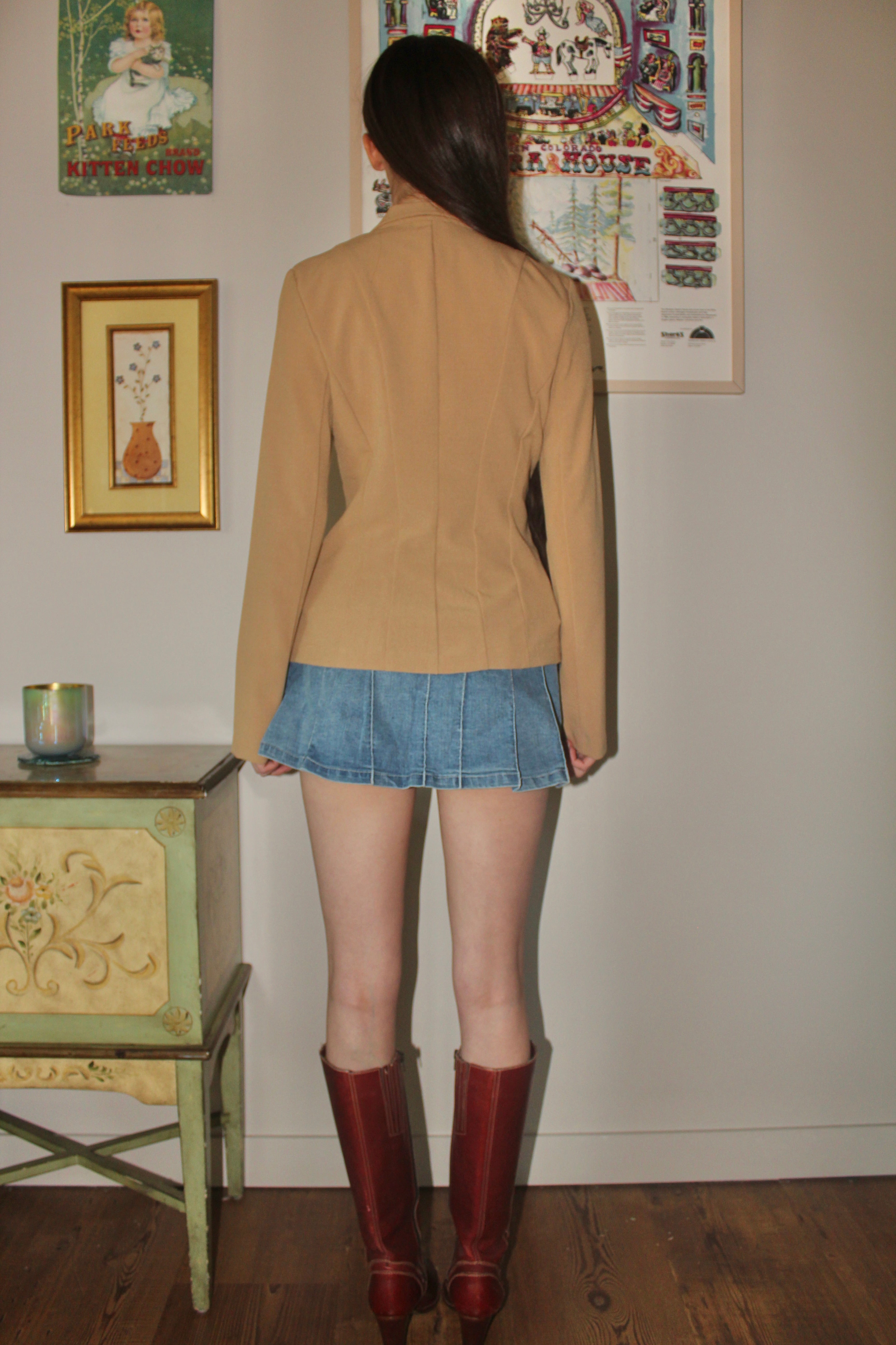 Vintage 90s Fitted Tan Blazer (S)